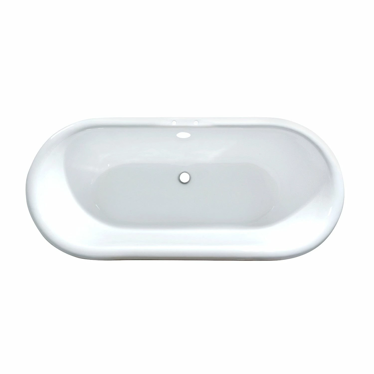 Aqua Eden VBT7D663013NB8 66-Inch Cast Iron Double Ended Clawfoot Tub With 7-Inch Faucet Drillings, Black/White/Brushed Nickel - Image 8