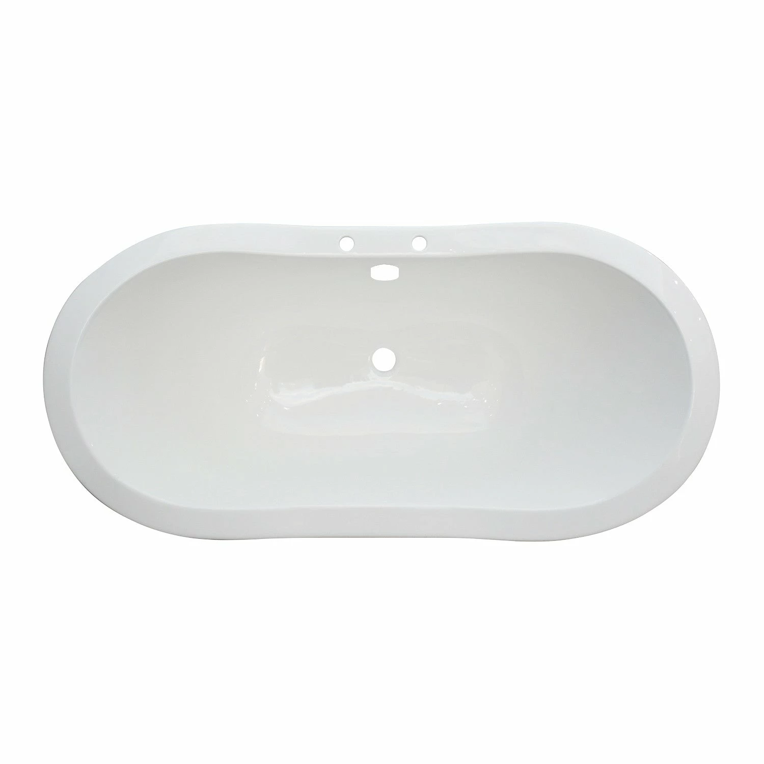 Aqua Eden VBT7D7231NC5 72-Inch Cast Iron Double Slipper Clawfoot Tub With 7-Inch Faucet Drillings, Black/White/Oil Rubbed Bronze - Image 2