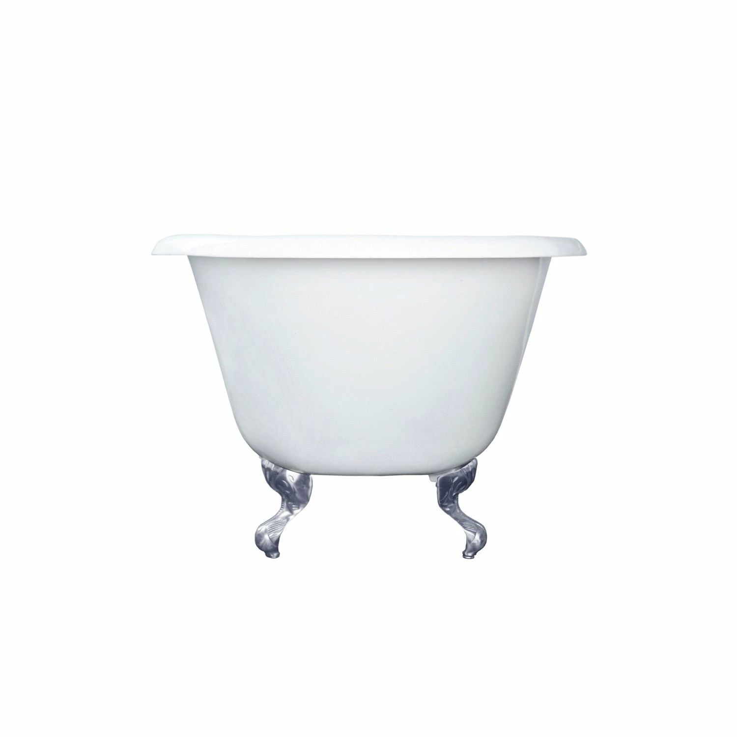 Aqua Eden VCT3D663019NT1 66-Inch Cast Iron Roll Top Clawfoot Tub With 3-3/8 Inch Wall Drillings, White/Polished Chrome - Image 11