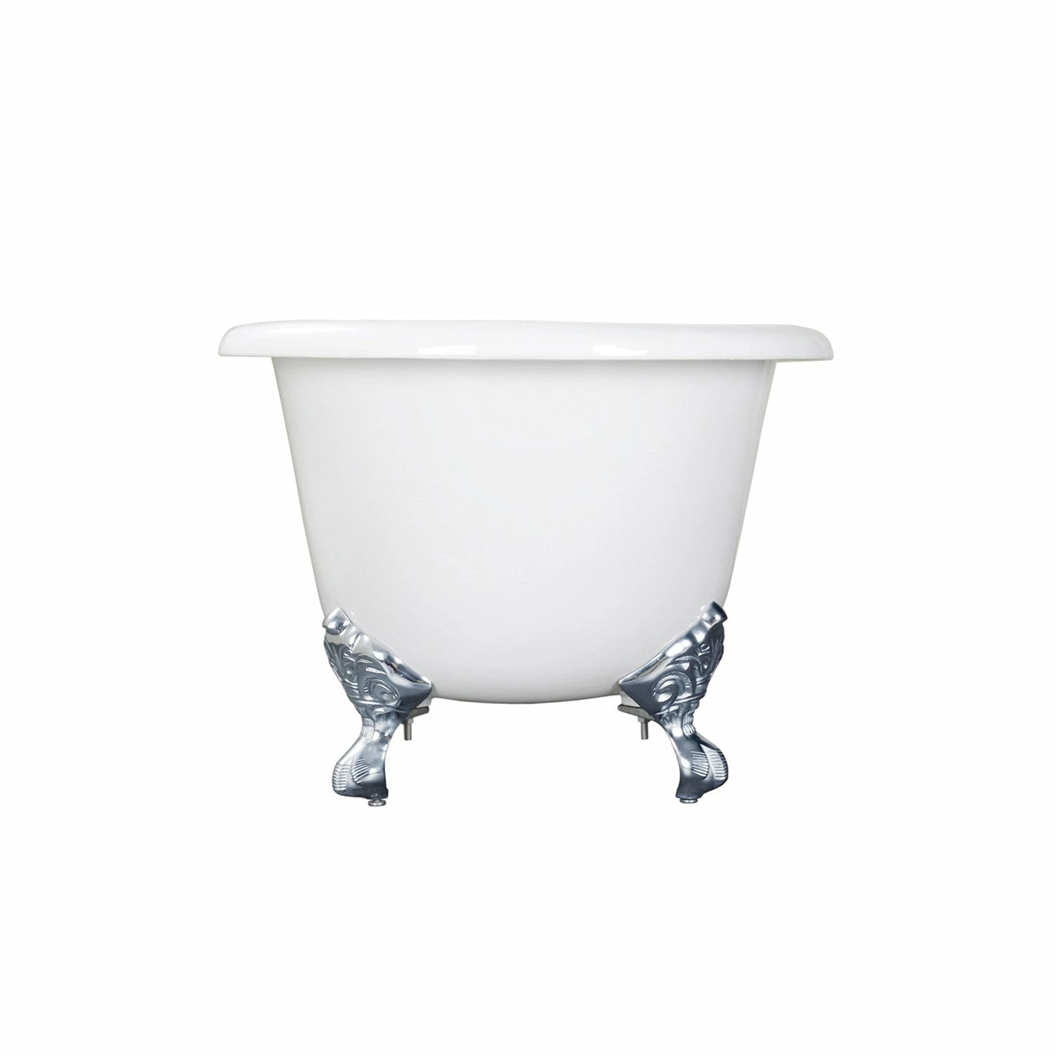 Aqua Eden VCT7D603017NB1 60-Inch Cast Iron Double Ended Clawfoot Tub With 7-Inch Faucet Drillings, White/Polished Chrome - Image 3