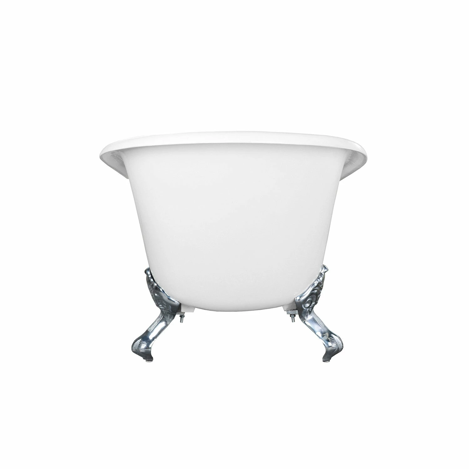 Aqua Eden VCT7D6630NF1 67-Inch Cast Iron Single Slipper Clawfoot Tub With 7-Inch Faucet Drillings, White/Polished Chrome - Image 3