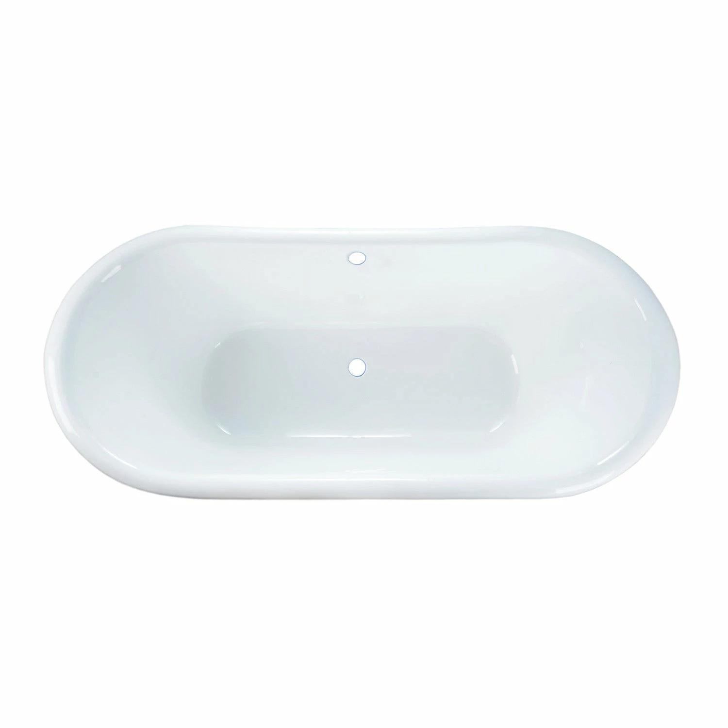 Aqua Eden VCTDS662829 66-Inch Double Slipper Cast Iron SkirtedĀ Pedestal Tub, White - Image 3