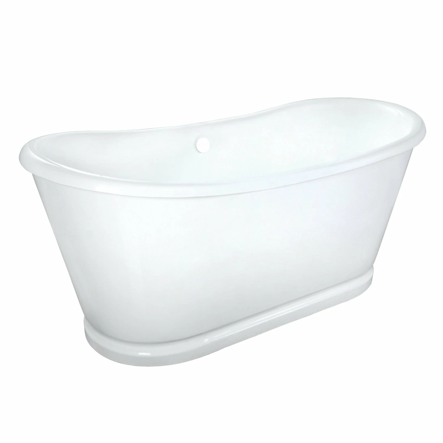 Aqua Eden VCTDS662829 66-Inch Double Slipper Cast Iron SkirtedĀ Pedestal Tub, White - Image 2