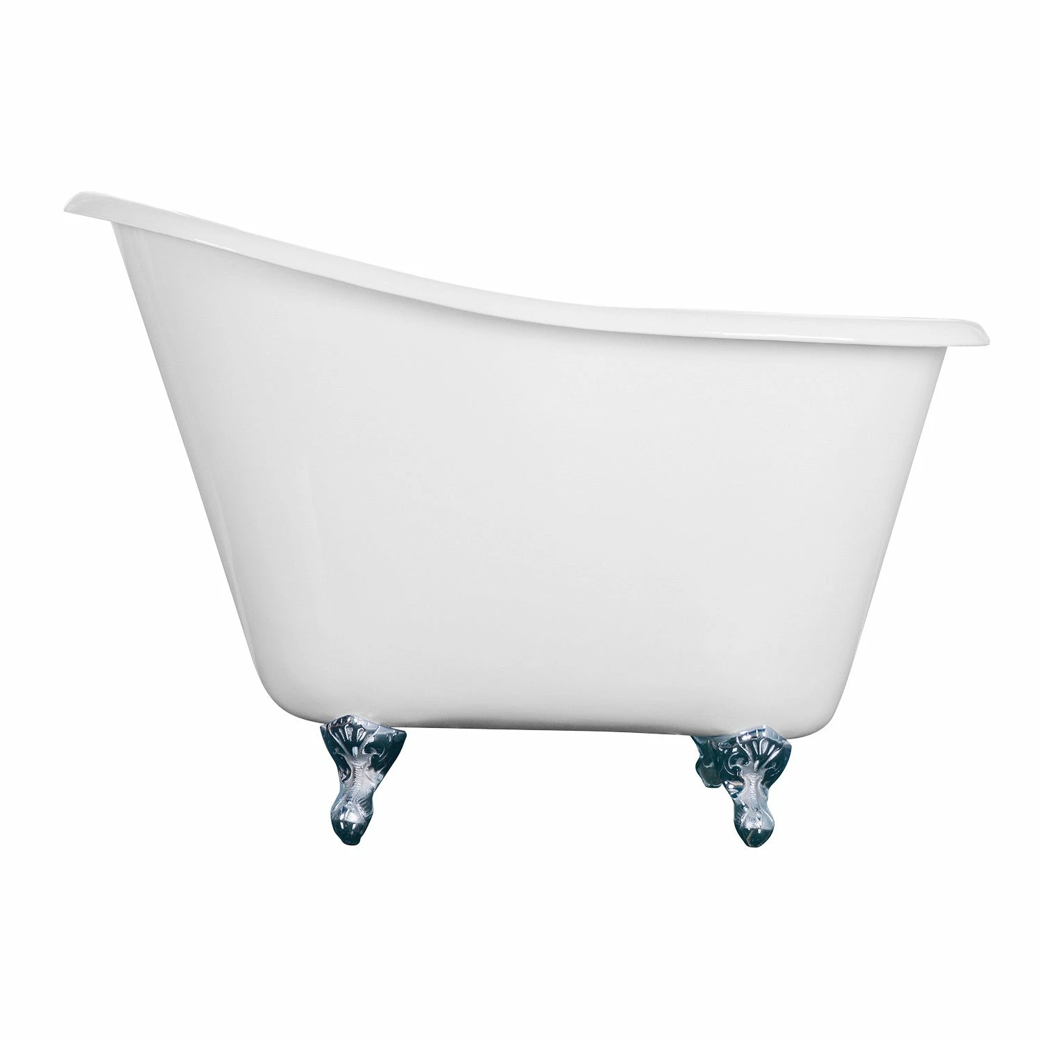 Tazatina VCTND5130NT1 51-Inch Cast Iron Single Slipper Clawfoot Tub (No Faucet Drillings), White/Polished Chrome - Image 4