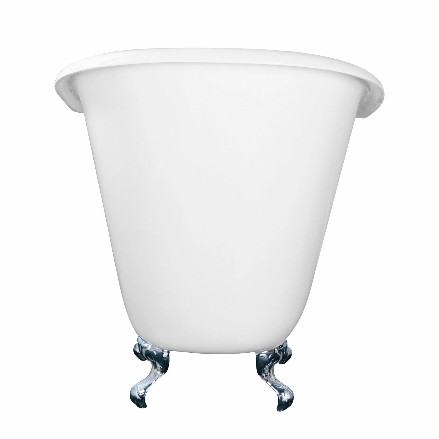 Tazatina VCTND5130NT1 51-Inch Cast Iron Single Slipper Clawfoot Tub (No Faucet Drillings), White/Polished Chrome - Image 5