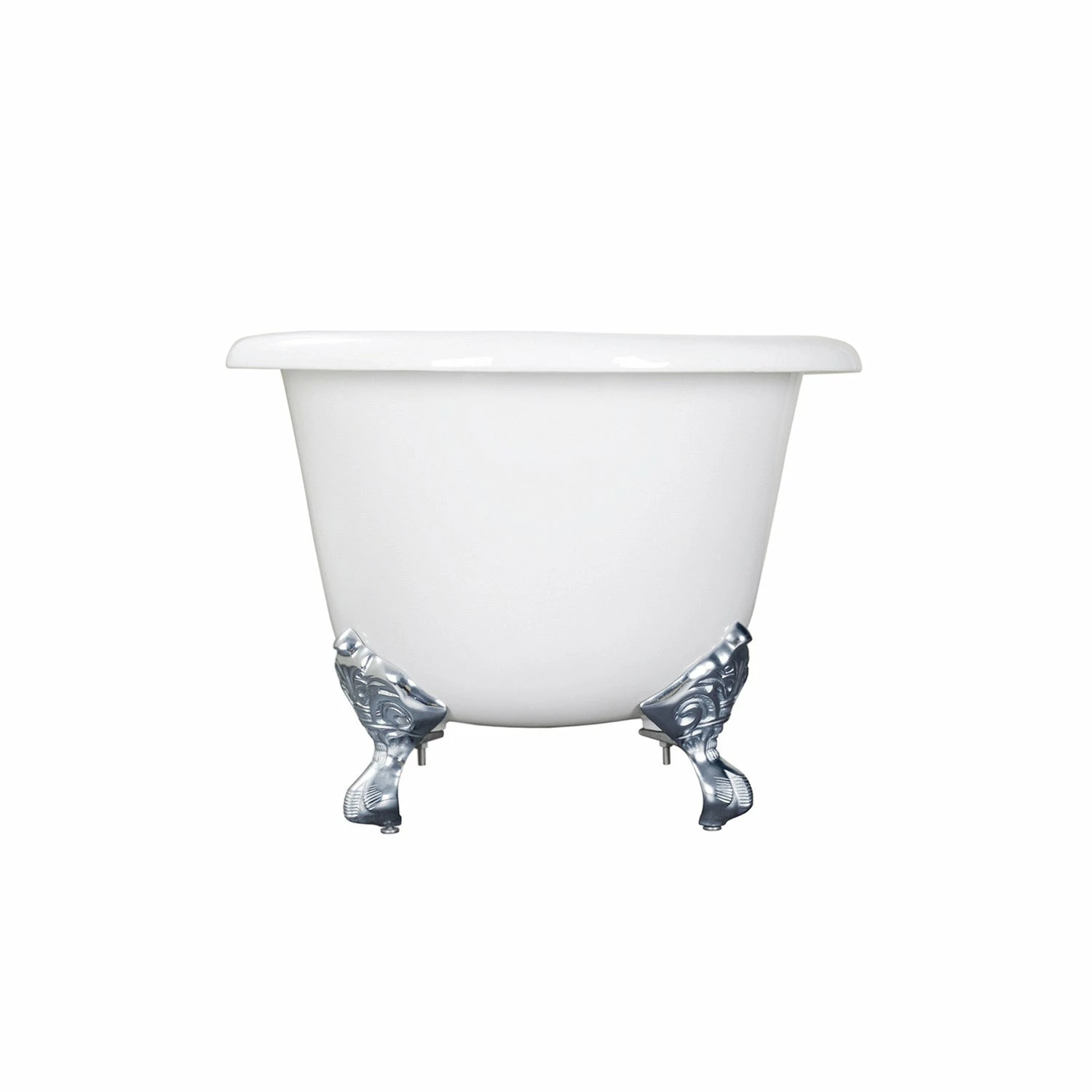 Aqua Eden VCTND603017NB1 60-Inch Cast Iron Double Ended Clawfoot Tub (No Faucet Drillings), White/Polished Chrome - Image 5
