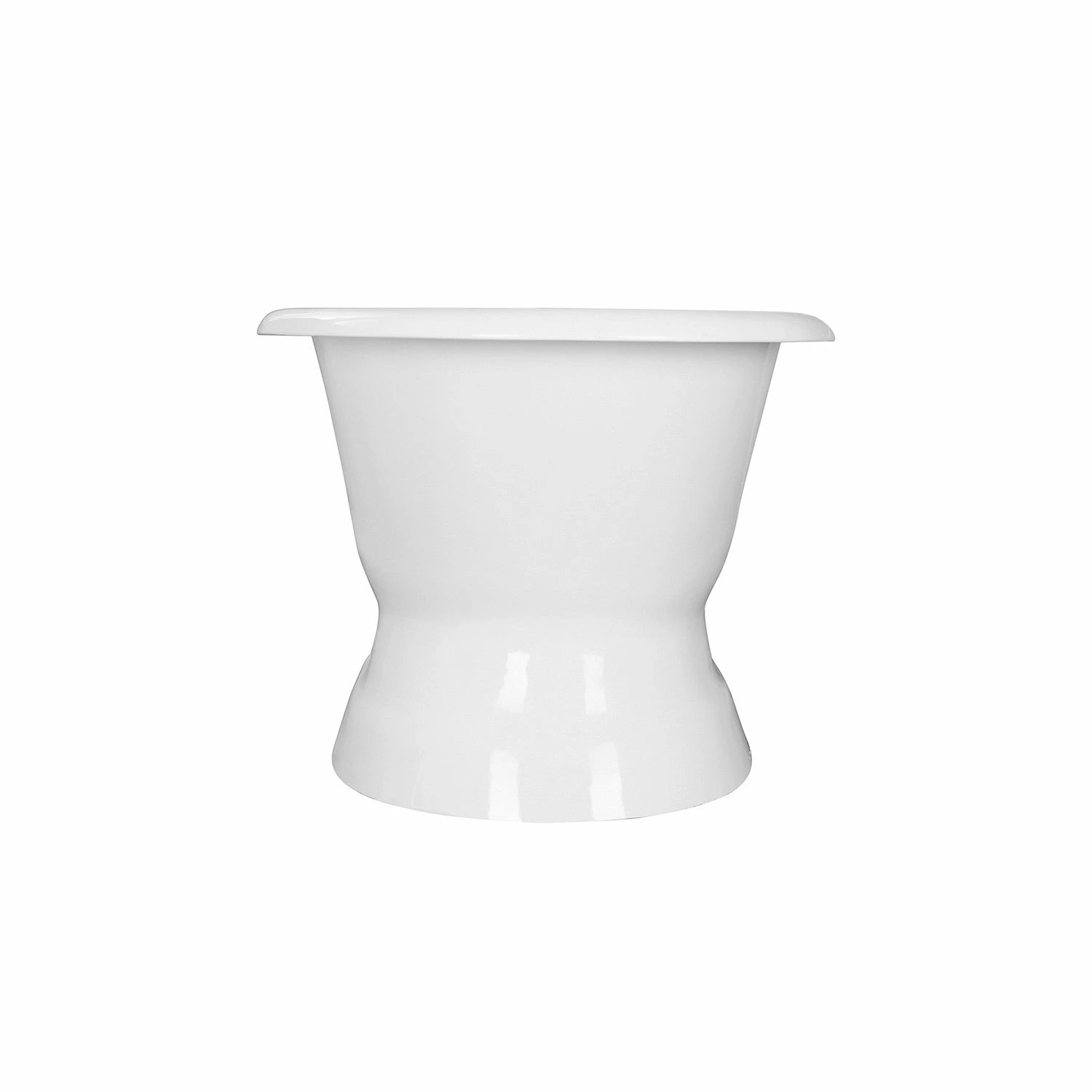 Aqua Eden VCTND603024 60-Inch Cast Iron Double Ended Pedestal Tub (No Faucet Drillings), White - Image 6