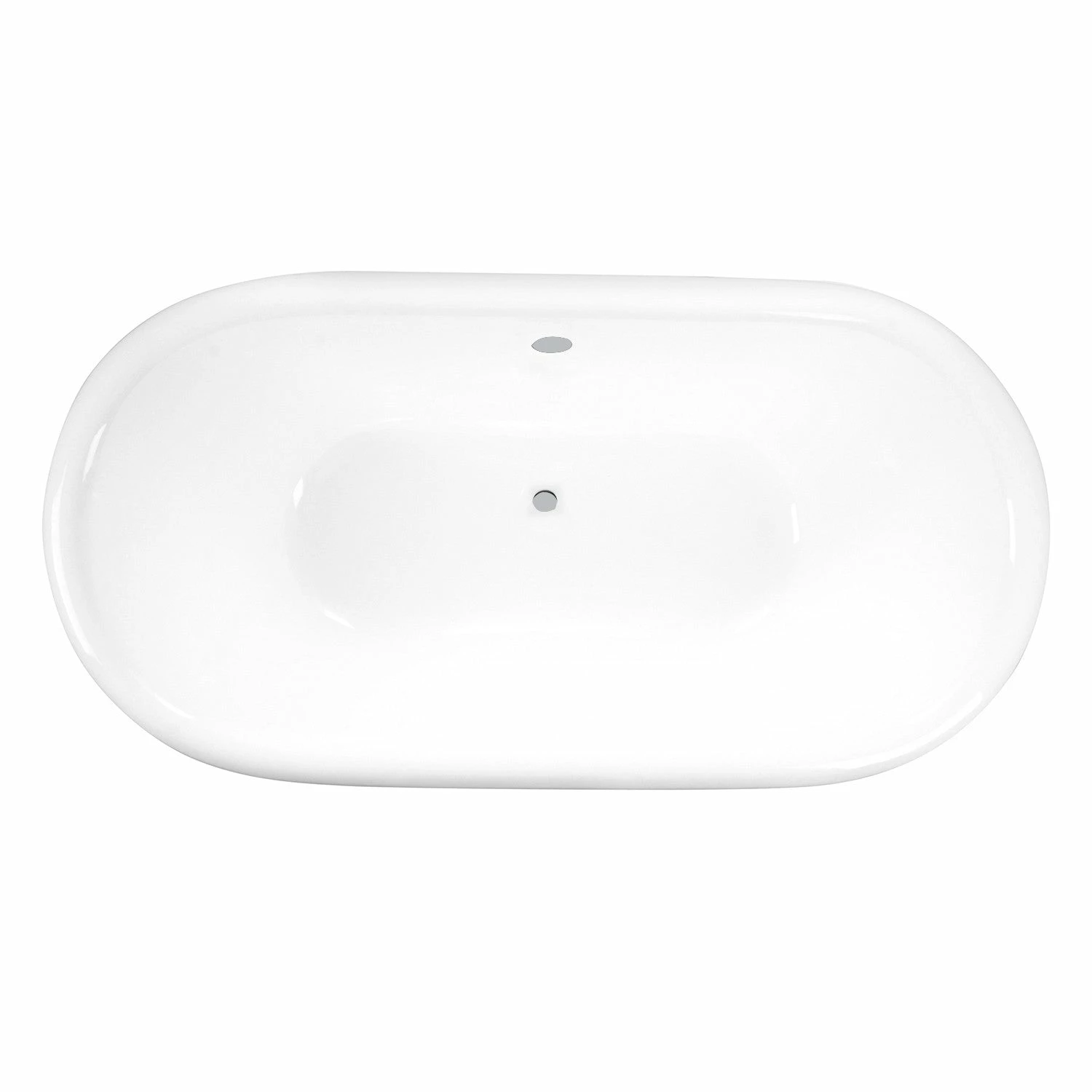 Aqua Eden VCTND603024 60-Inch Cast Iron Double Ended Pedestal Tub (No Faucet Drillings), White - Image 7