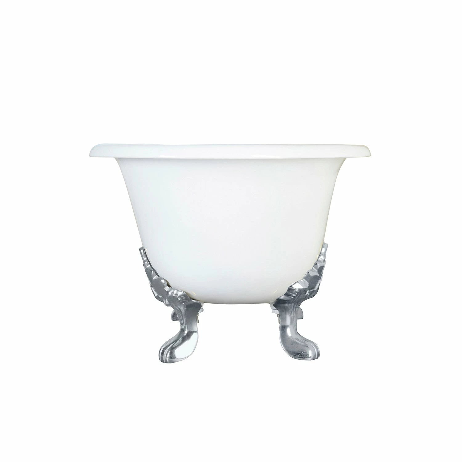 Aqua Eden VCTND603119NC1 60-Inch Cast Iron Double Ended Clawfoot Tub (No Faucet Drillings), White/Polished Chrome - Image 3