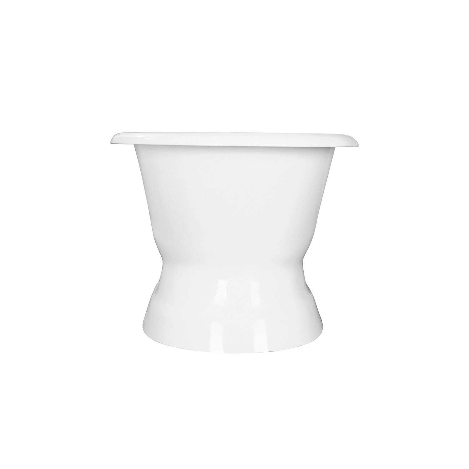 Aqua Eden VCTND663024 66-Inch Cast Iron Double Ended Pedestal Tub (No Faucet Drillings), White - Image 6