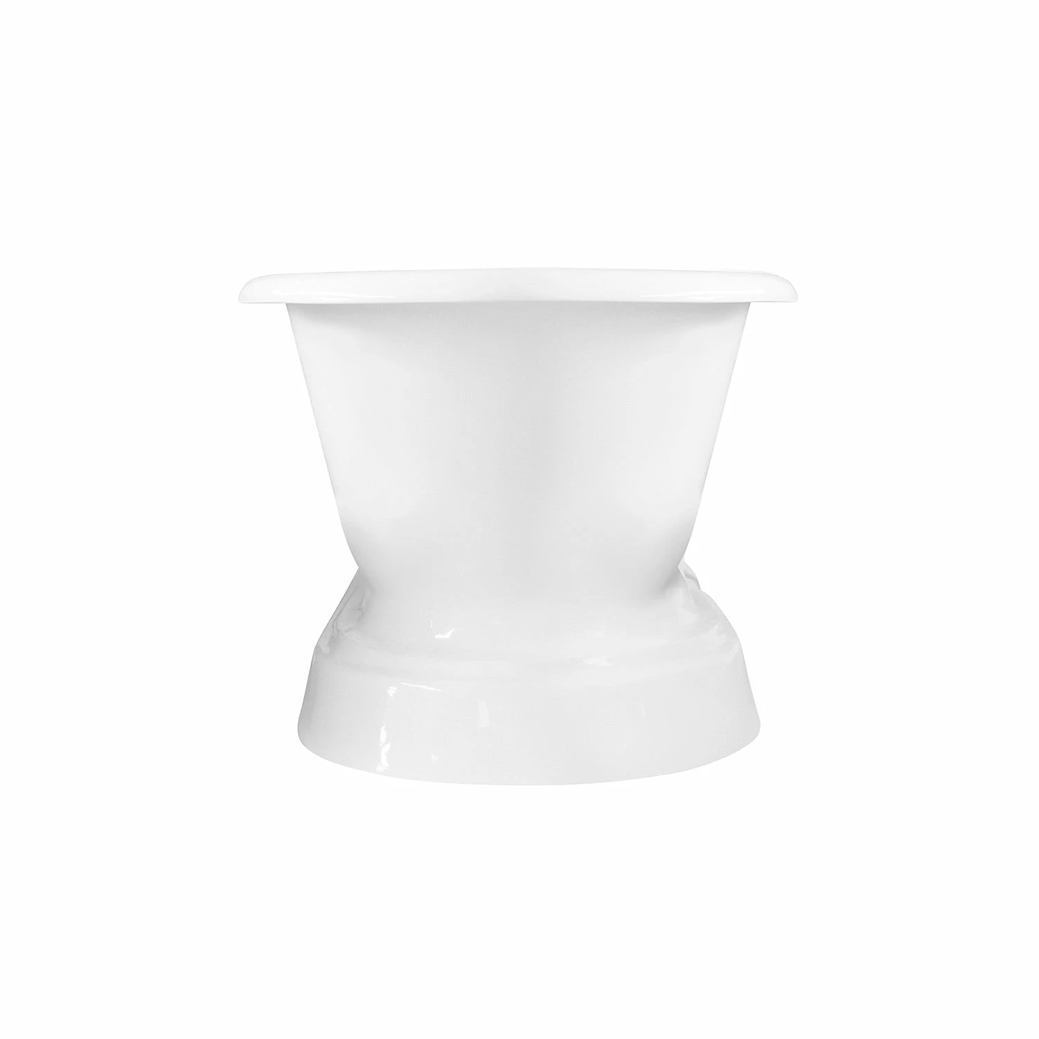 Aqua Eden VCTND663025 66-Inch Cast Iron Double Ended Pedestal Tub (No Faucet Drillings), White - Image 3