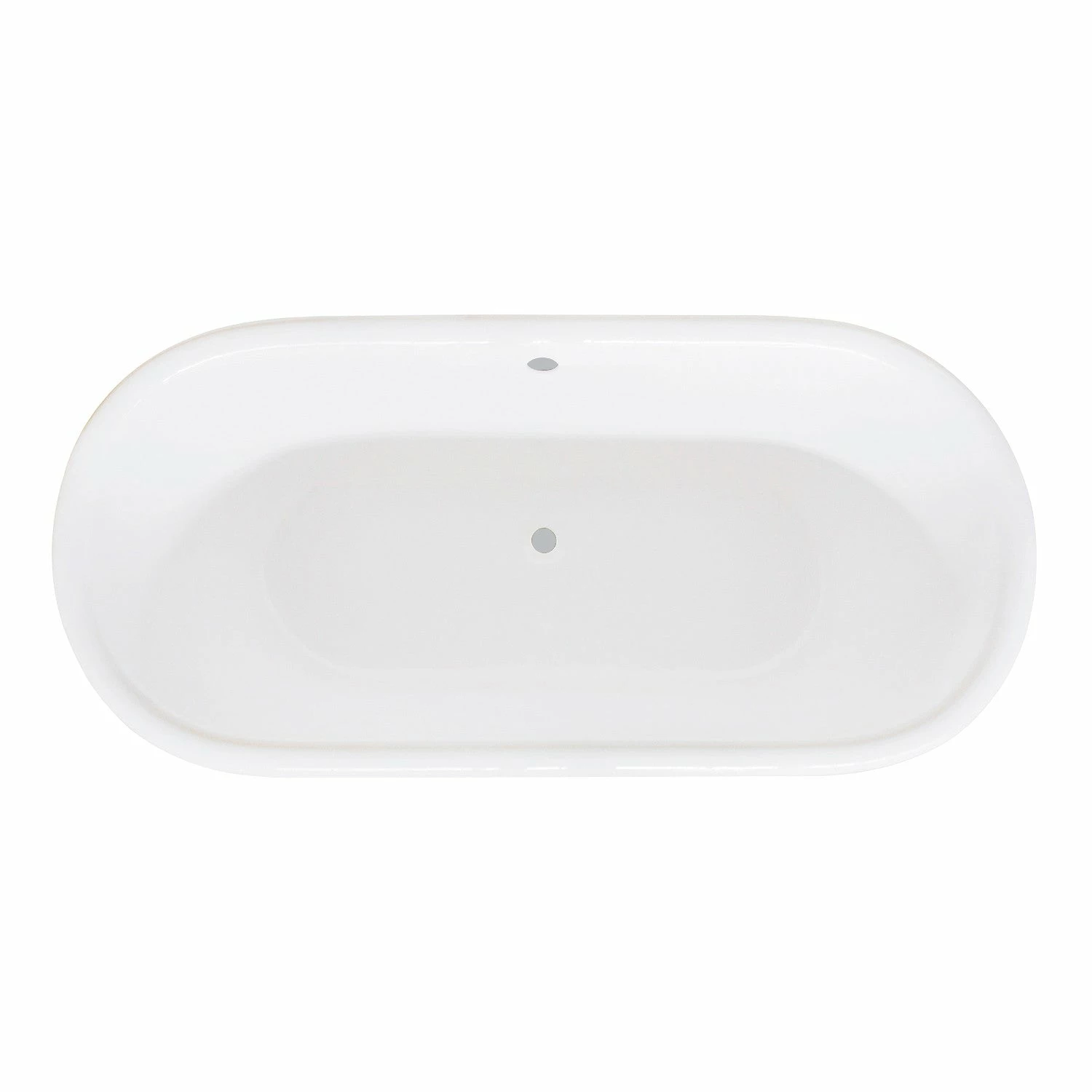 Aqua Eden VCTND663025 66-Inch Cast Iron Double Ended Pedestal Tub (No Faucet Drillings), White - Image 4