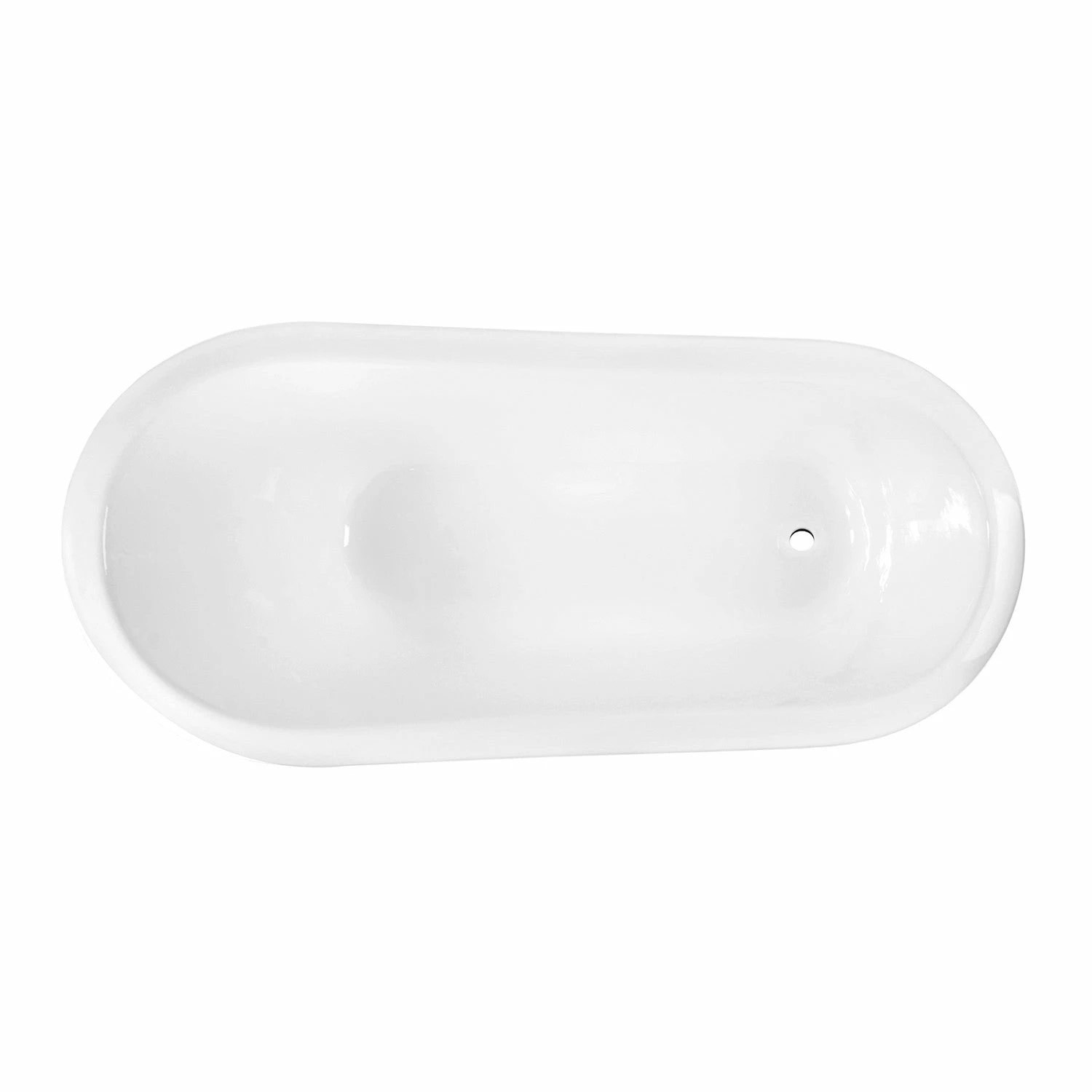 Aqua Eden VCTND673122ZB1 67-Inch Cast Iron Single Slipper Clawfoot Tub (No Faucet Drillings), White/Polished Chrome - Image 7