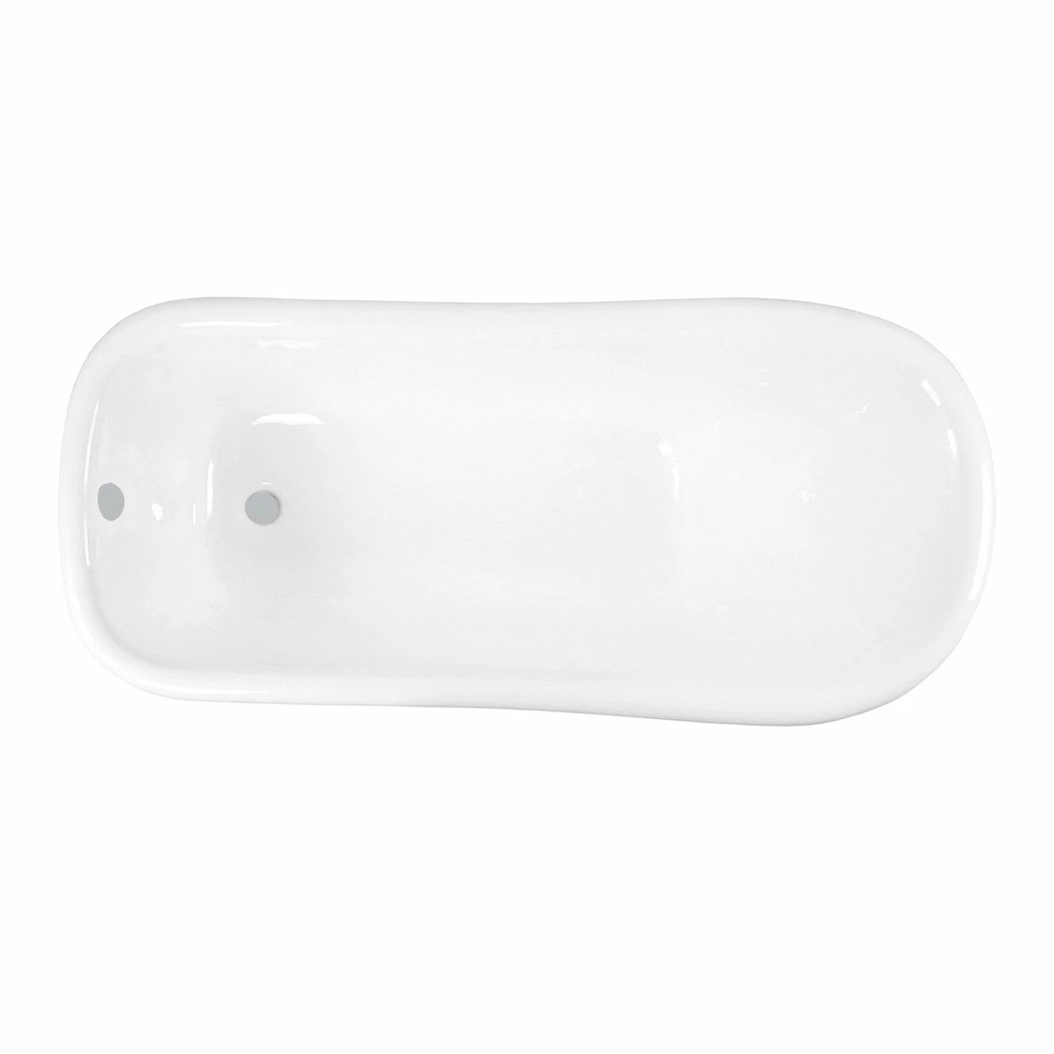 Aqua Eden VCTND673128 67-Inch Cast Iron Single Slipper Pedestal Tub (No Faucet Drillings), White - Image 4