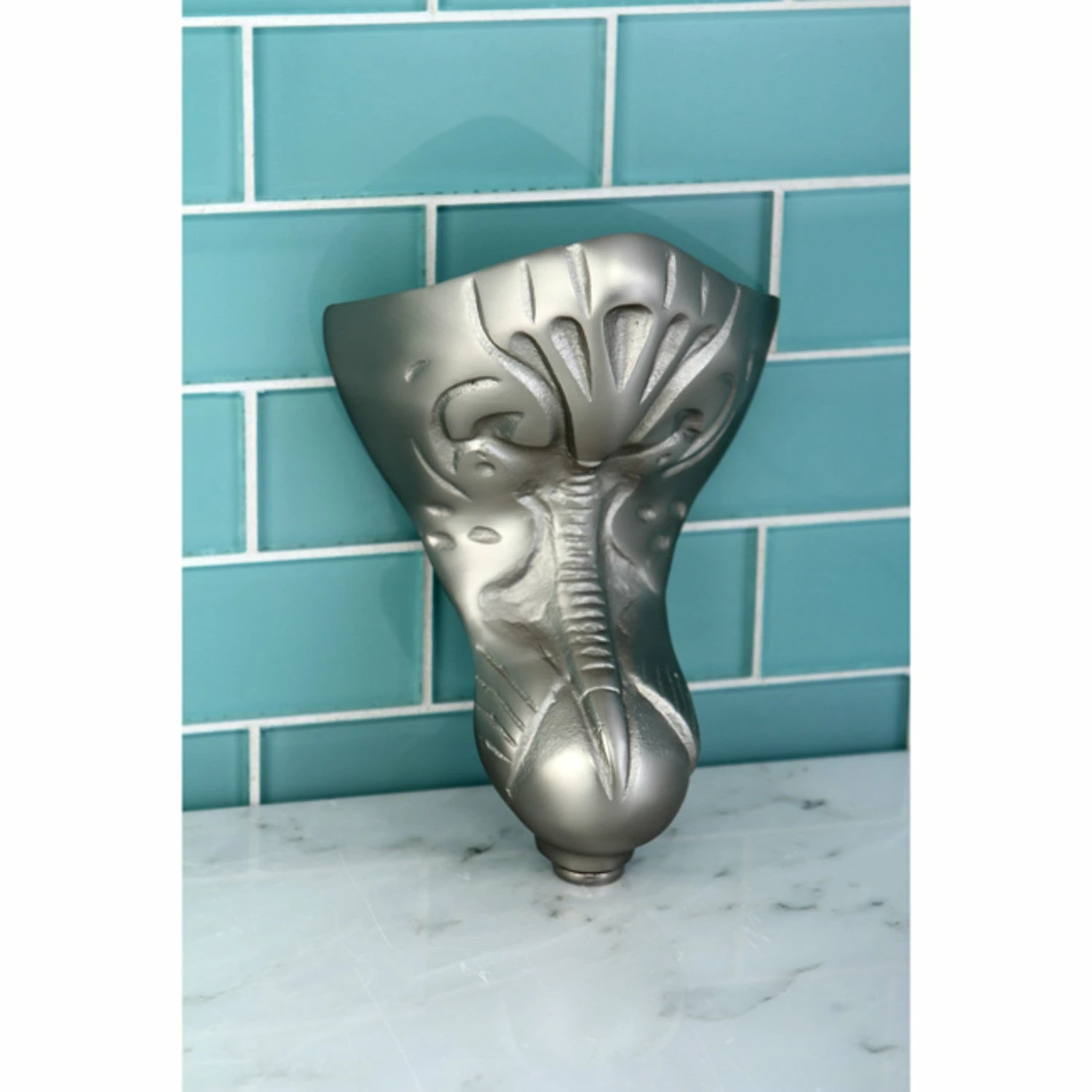 Aqua Eden VCTNT8 4-Piece (Set) Tudor Cast Iron Tub Feet, Brushed Nickel - Image 2