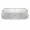 Aqua Eden VCTQND6732NL5 67-Inch Cast Iron Double Ended Clawfoot Tub (No Faucet Drillings), White/Oil Rubbed Bronze