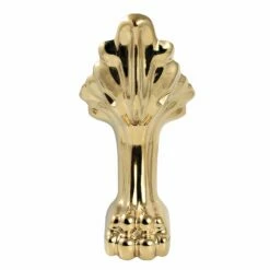 Aqua Eden VFMCWA2 4-Piece (Set) Aluminum Tub Feet, Polished Brass