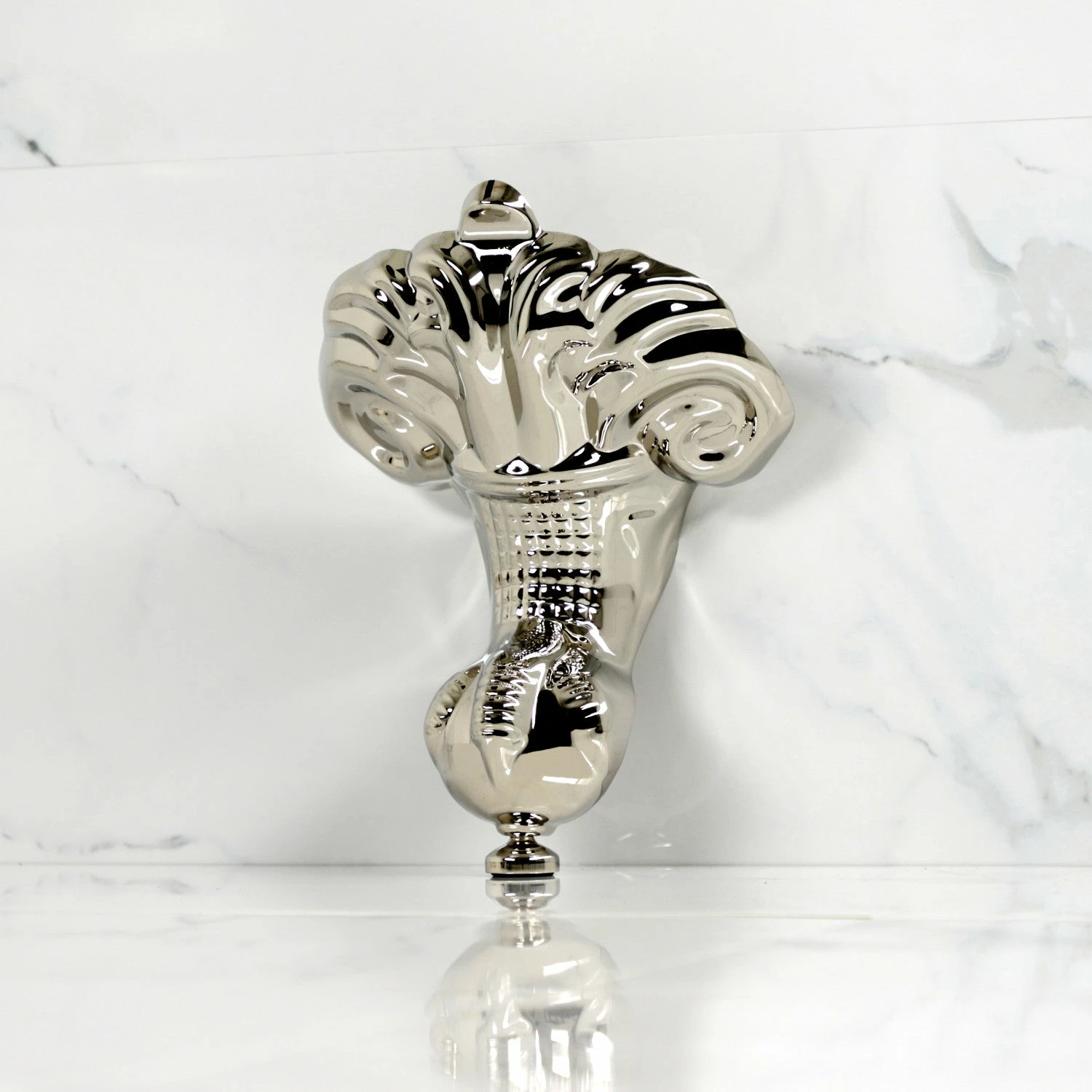 Aqua Eden VFMHJN6 4-Piece (Set) Aluminum Tub Feet, Polished Nickel - Image 2