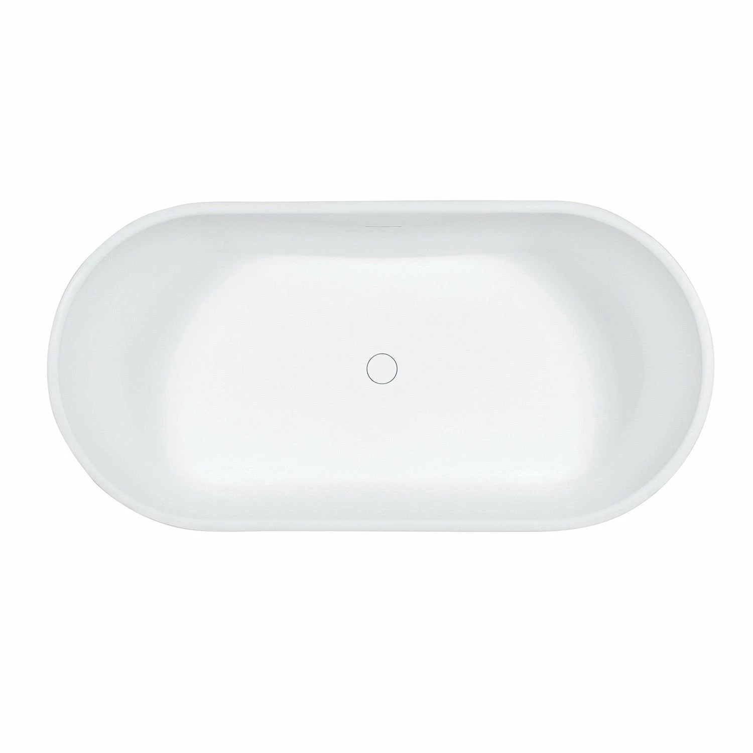 Arcticstone VRTDE593023 59-Inch Double Ended Solid Surface Pedestal Tub With Drain, Glossy White/Matte White - Image 4