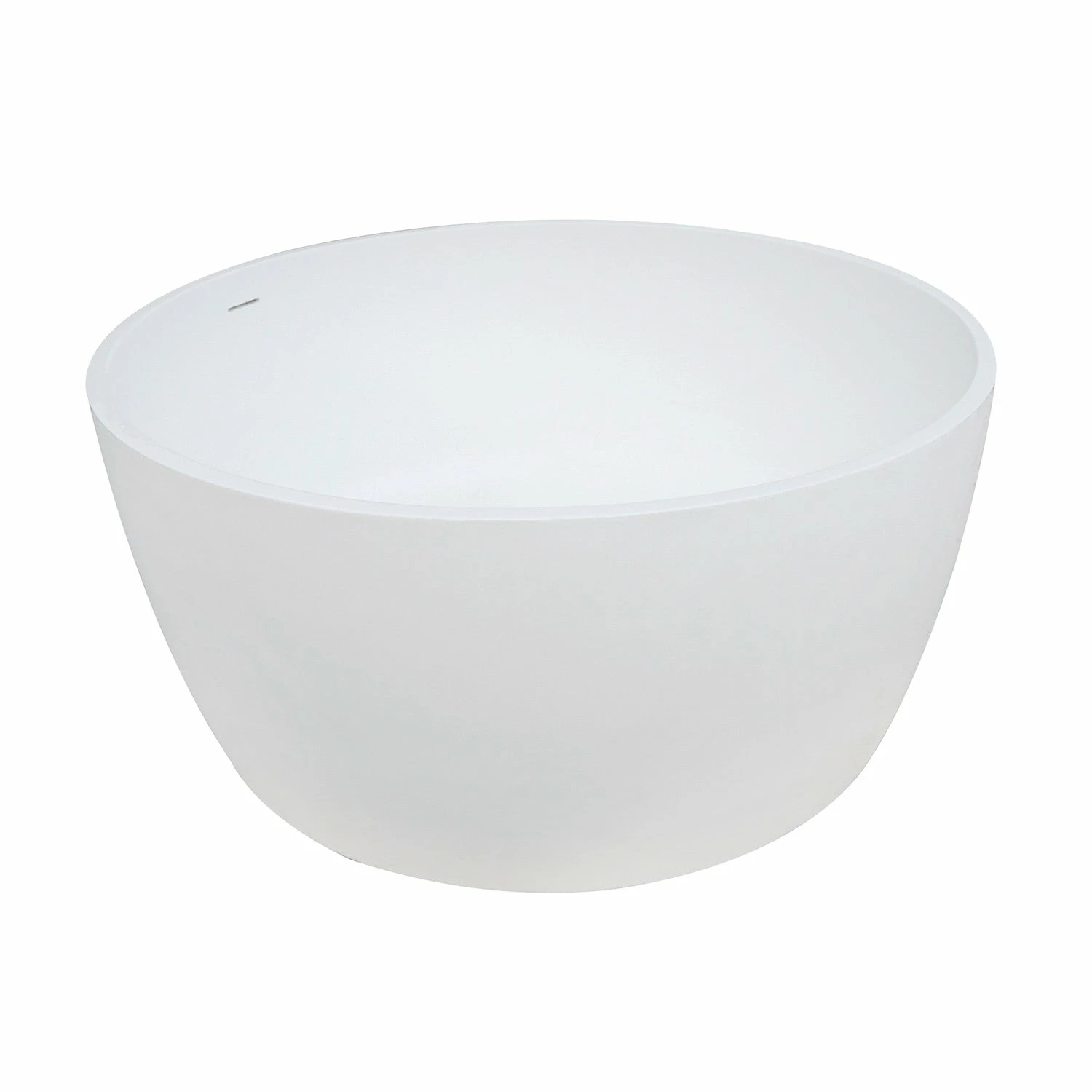 Arcticstone VRTRS515124 51-Inch Solid Surface White Stone Freestanding Tub With Drain, Matte White - Image 2