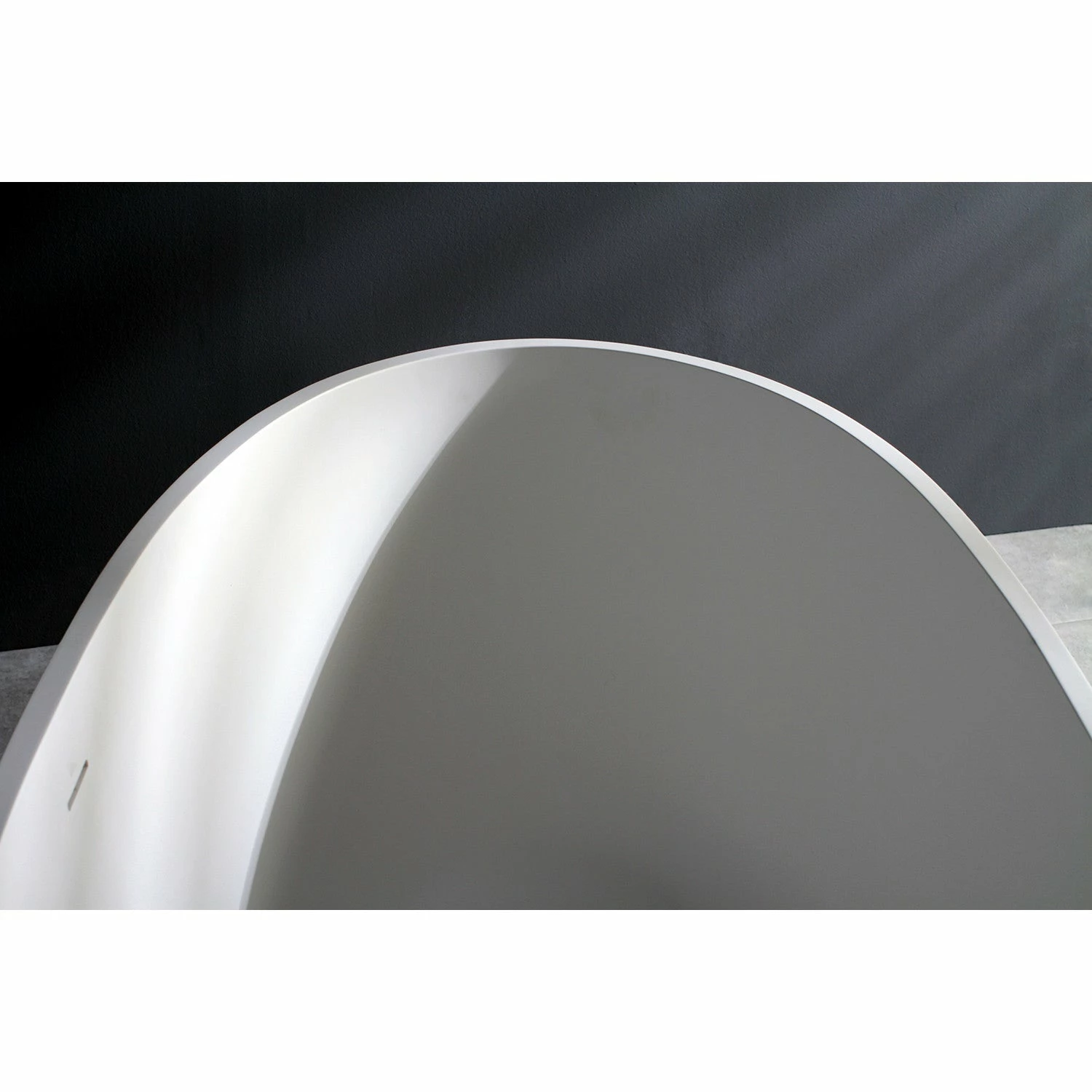 Arcticstone VRTRS673422 67-Inch Solid Surface White Stone Freestanding Tub With Drain, Matte White - Image 6