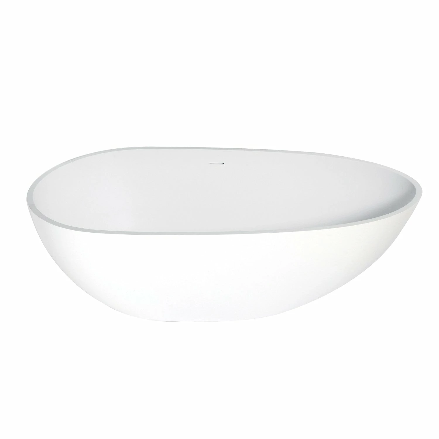 Arcticstone VRTRS673422 67-Inch Solid Surface White Stone Freestanding Tub With Drain, Matte White - Image 9