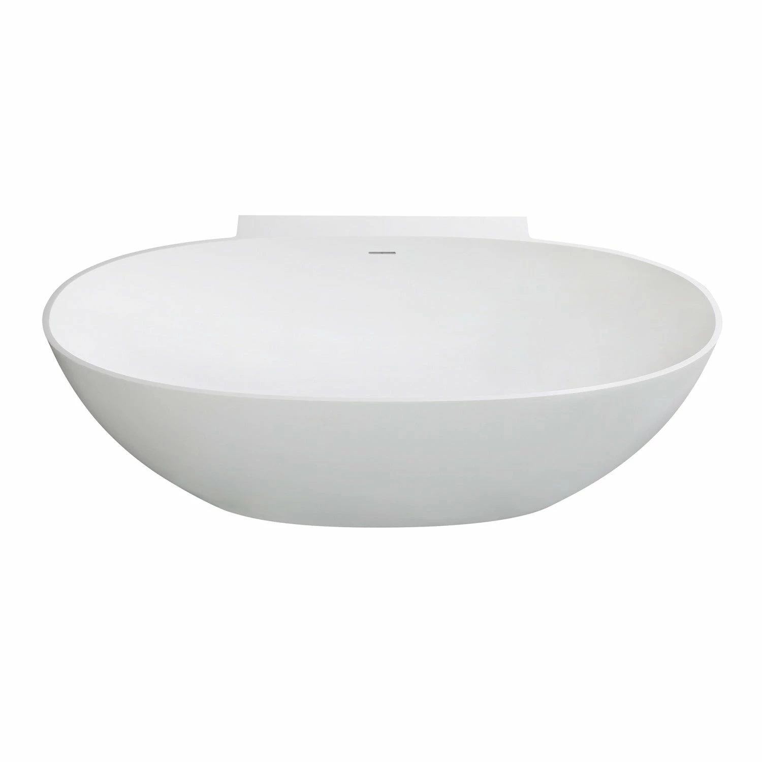 Arcticstone VRTRS713522 71-Inch Solid Surface White Stone Freestanding Tub With Drain, Matte White - Image 4