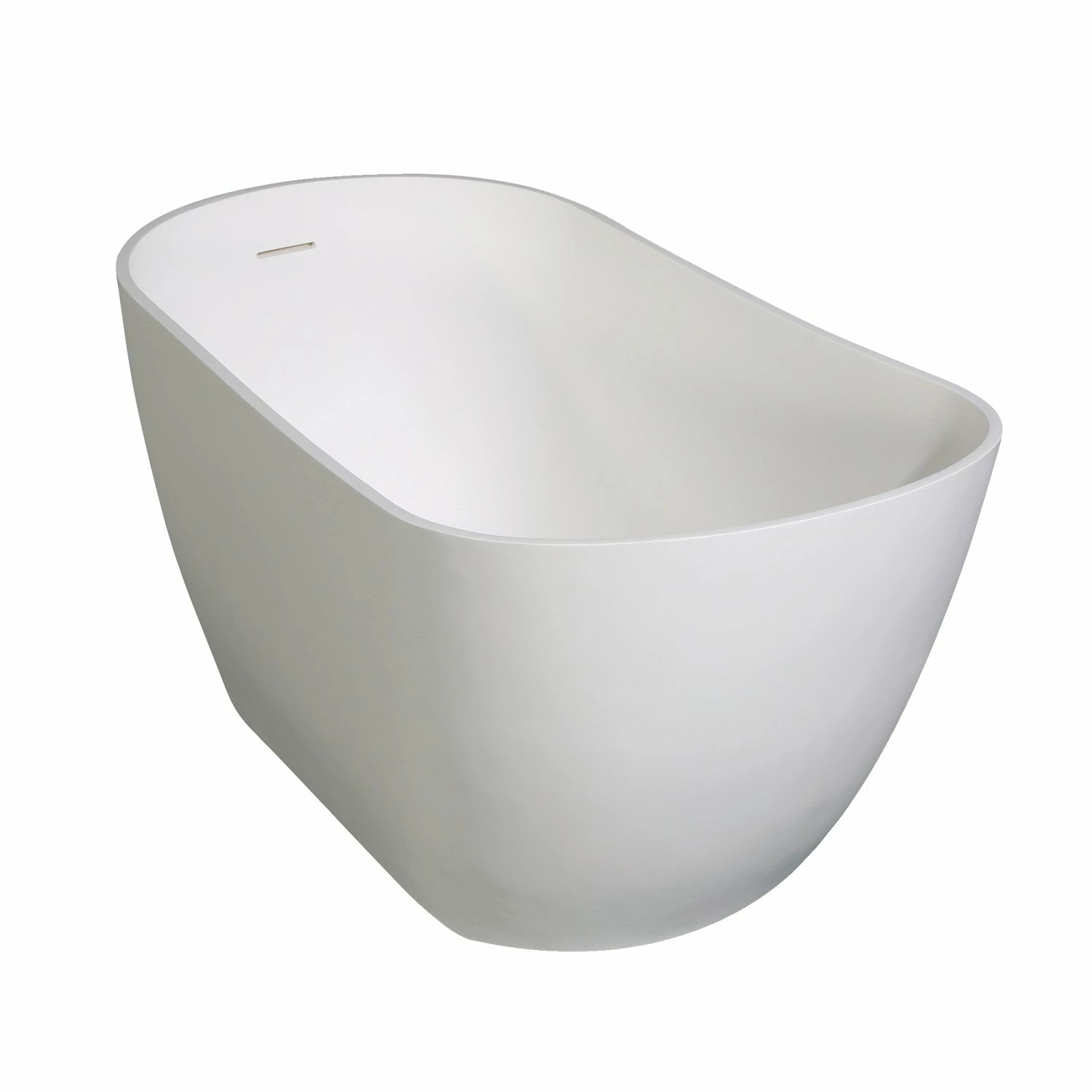 Arcticstone VRTSS513026 52-Inch Slipper Solid Surface Freestanding Tub With Drain, Glossy White/Matte White - Image 5