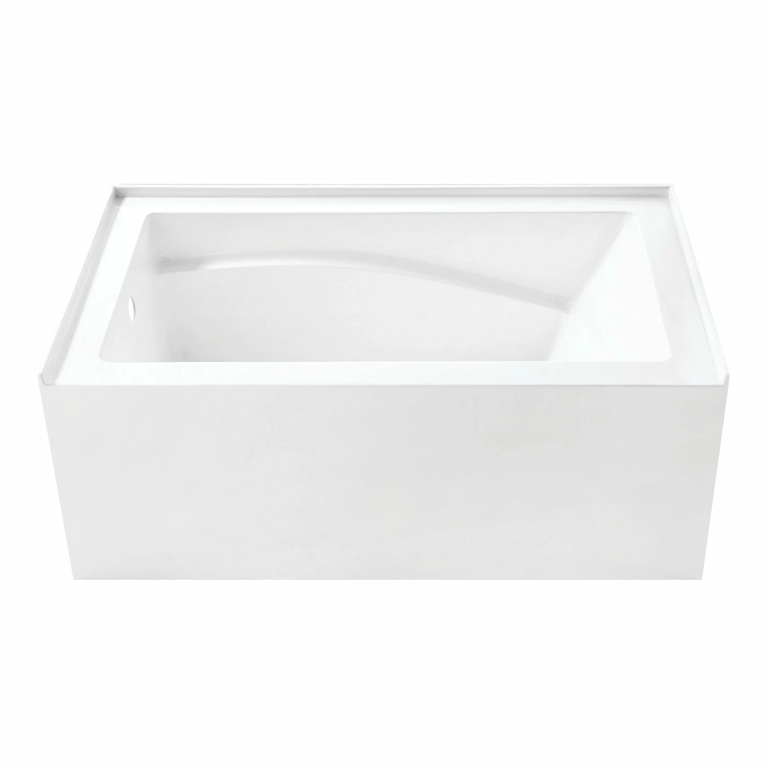 Oriel VTAM5432L22D 54-Inch Anti-Skid Acrylic Alcove Tub With Left Hand Drain, Glossy White