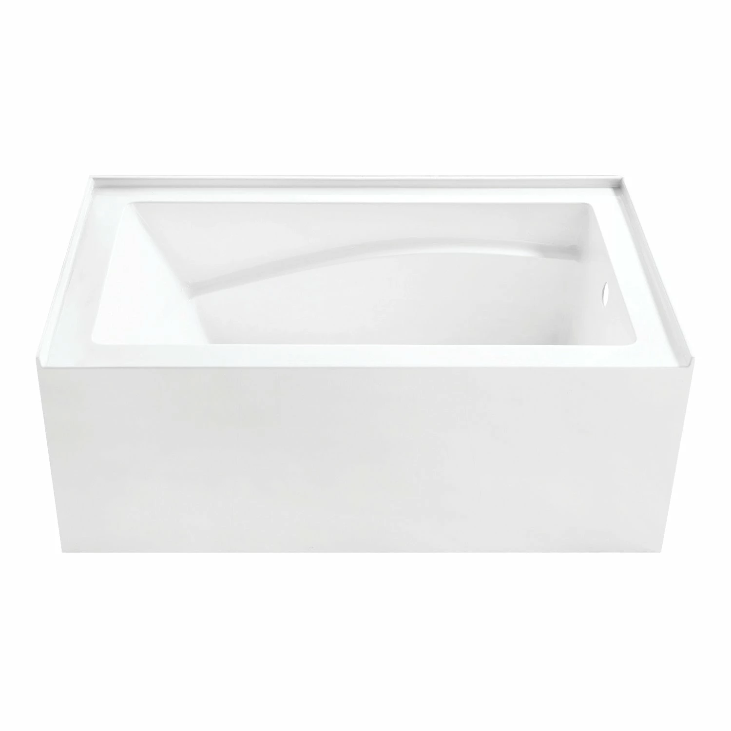 Oriel VTAM5432R22D 54-Inch Anti-Skid Acrylic Alcove Tub With Right Hand Drain, Glossy White