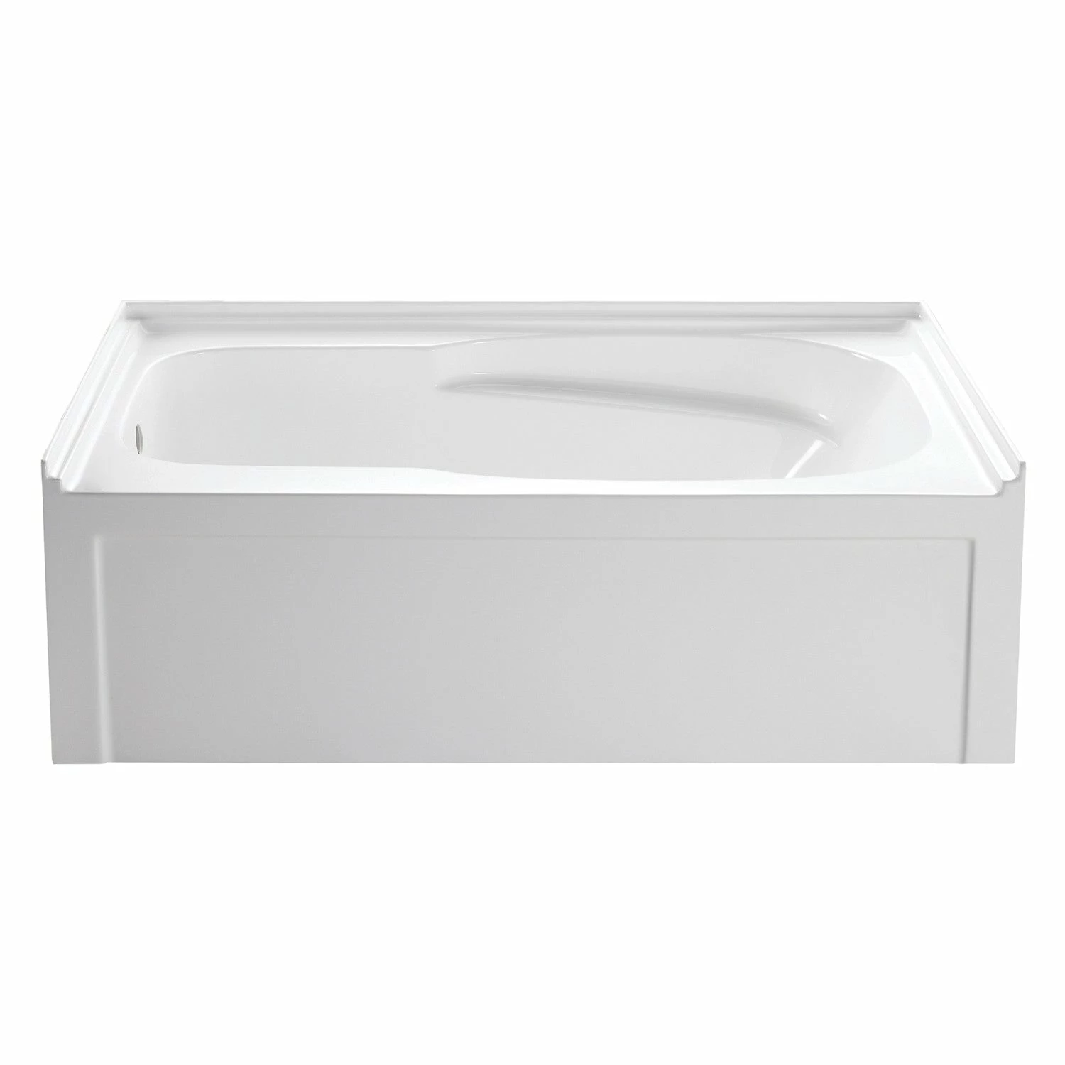 Oriel VTAM6031L21A 60-Inch Anti-Skid Acrylic Alcove Tub With Left Hand Drain Hole, White - Image 2