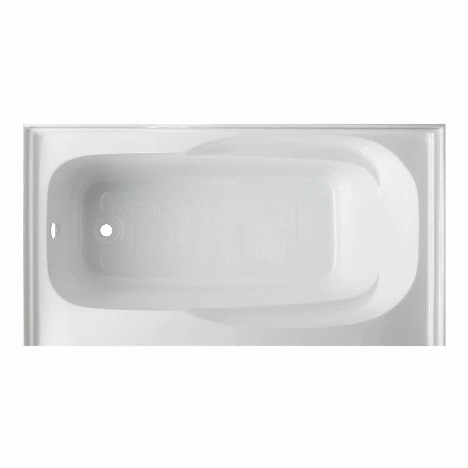 Oriel VTAM6031L21B 60-Inch Anti-Skid Acrylic Alcove Tub With Left Hand Drain Hole, White - Image 3