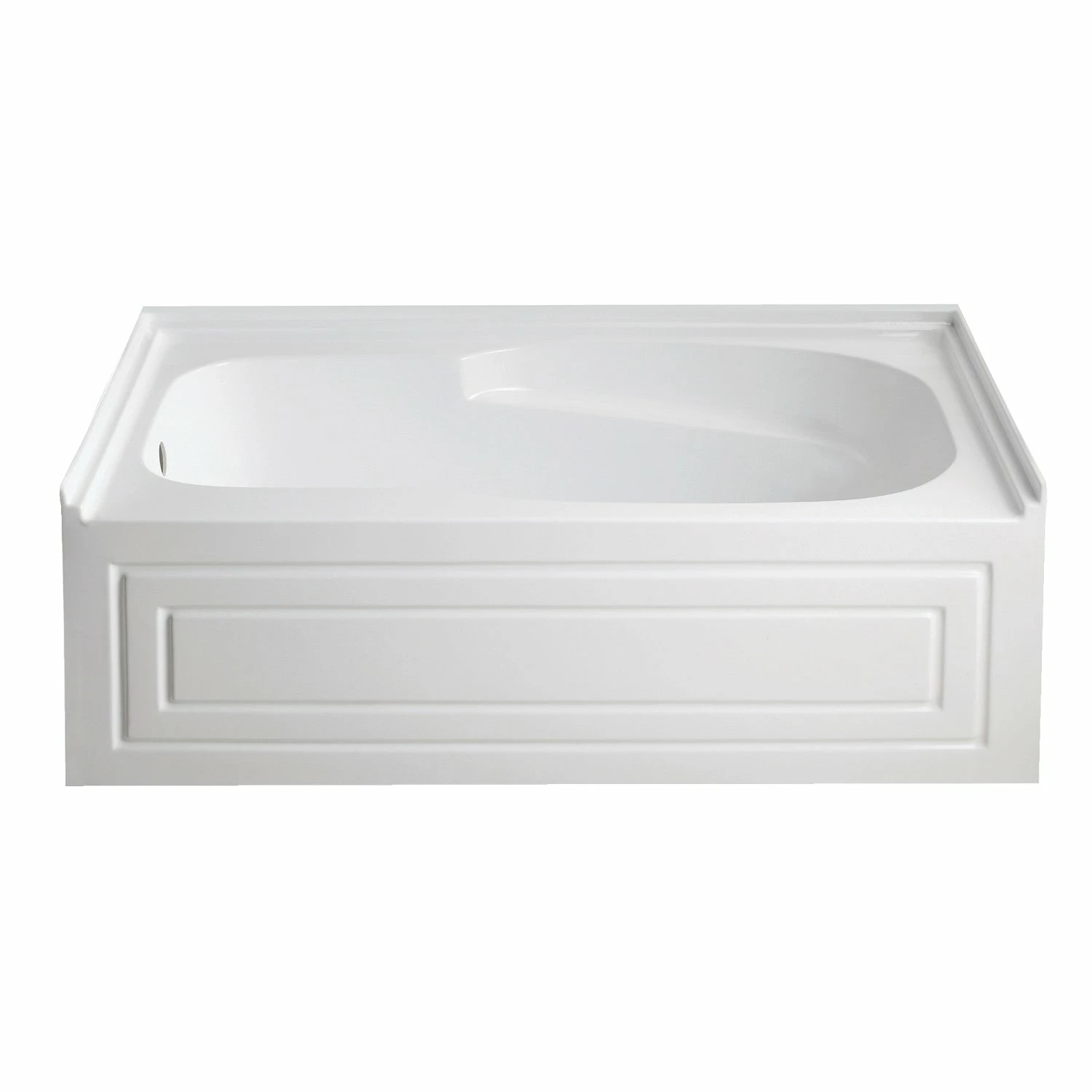 Oriel VTAM6031L21B 60-Inch Anti-Skid Acrylic Alcove Tub With Left Hand Drain Hole, White - Image 2