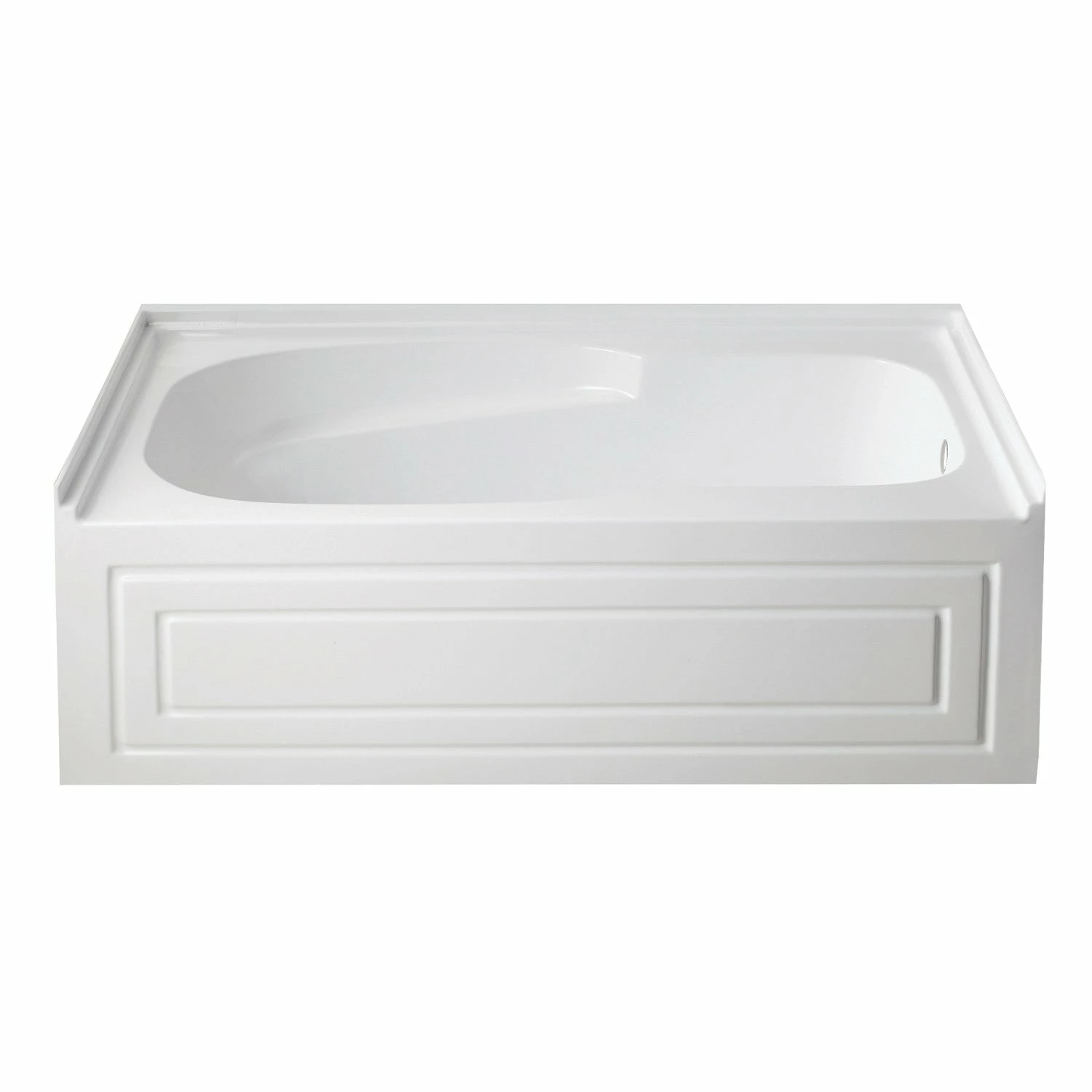 Oriel VTAM6031R21B 60-Inch Anti-Skid Acrylic Alcove Tub With Right Hand Drain Hole, White - Image 2