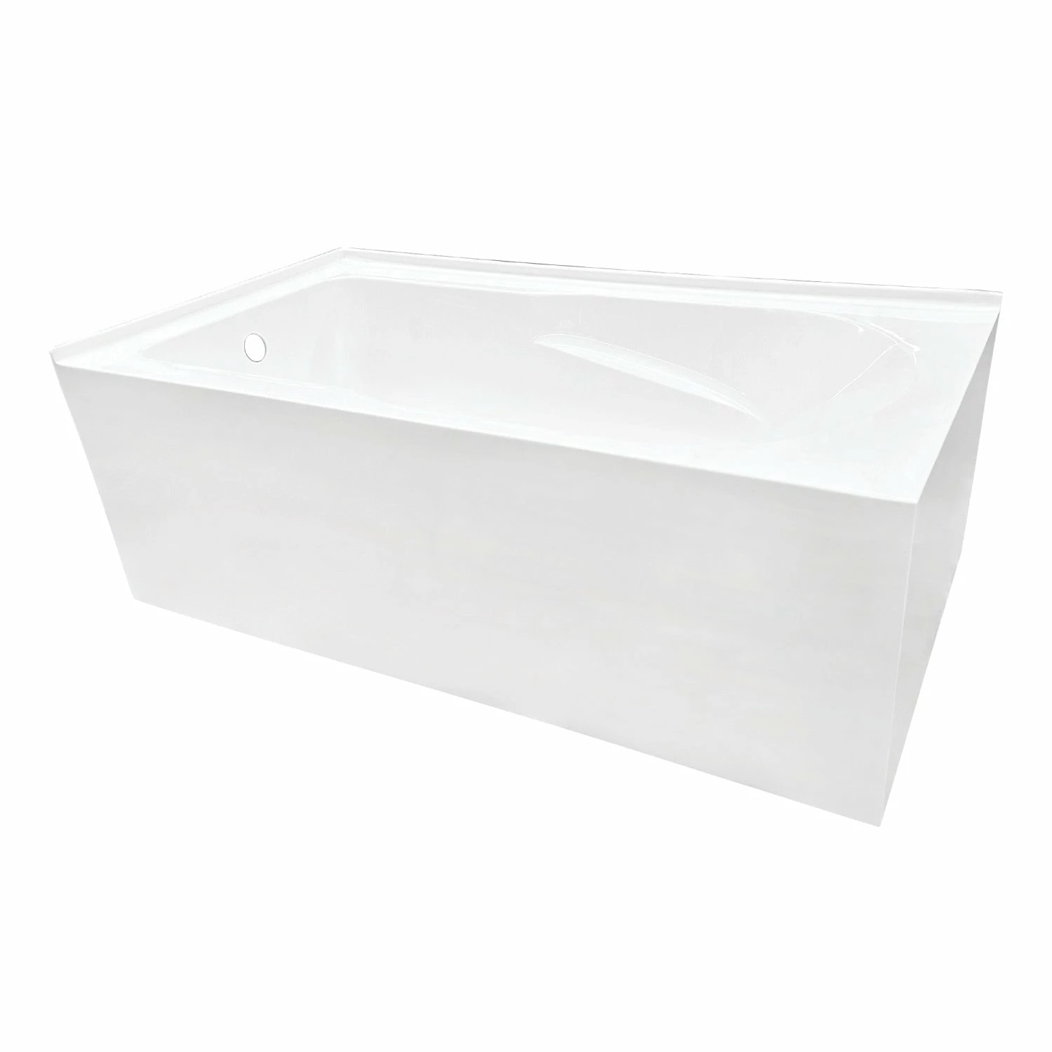Aqua Eden VTAM6032L21TS 60-Inch Acrylic Alcove Tub With Left Hand Drain Hole, White