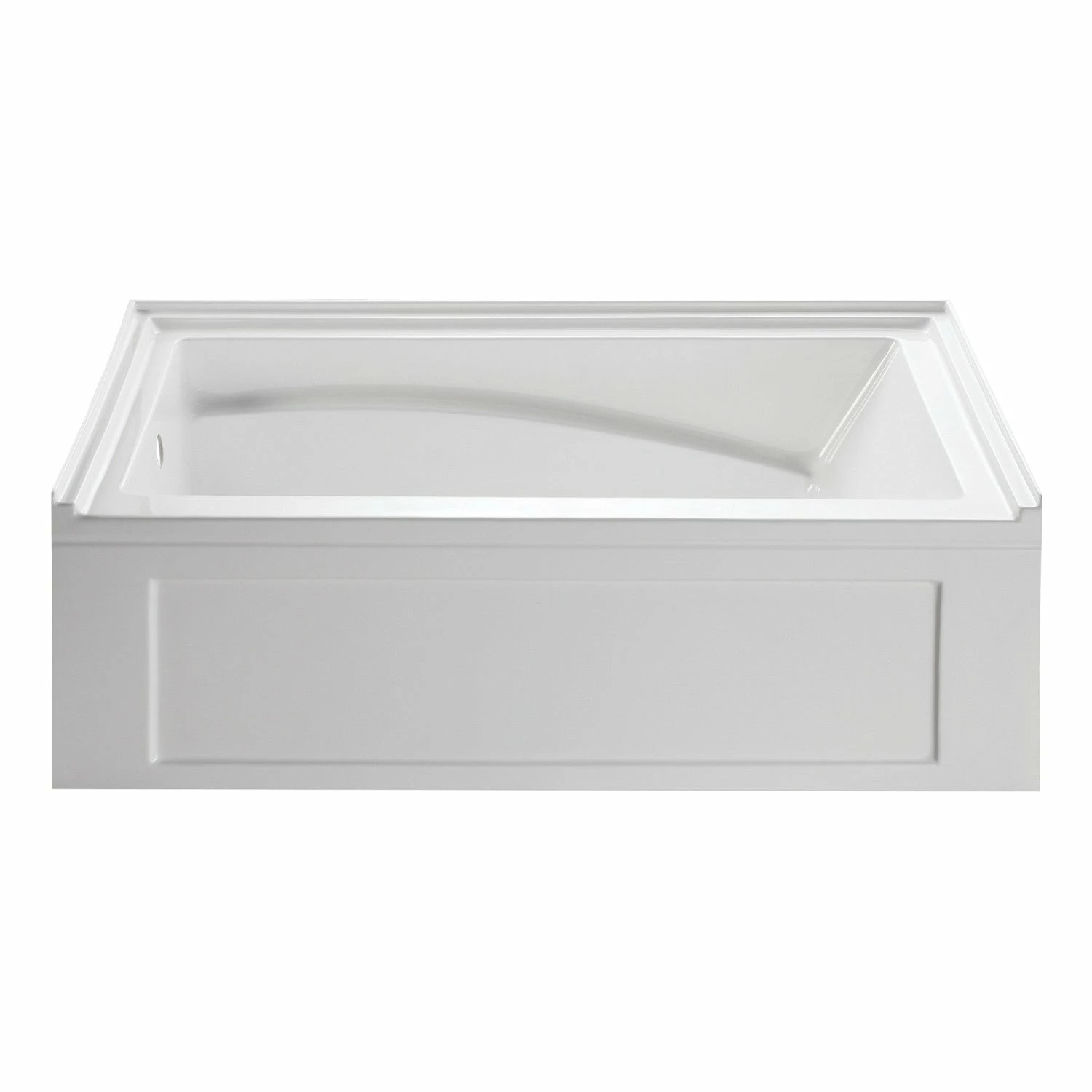 Oriel VTAM6032L22B 60-Inch Anti-Skid Acrylic Alcove Tub With Left Hand Drain Hole, White - Image 2