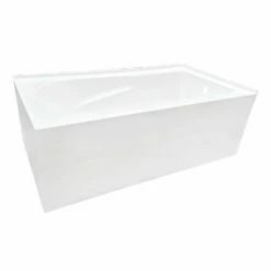 Aqua Eden VTAM6032R21TS 60-Inch Acrylic Alcove Tub With Right Hand Drain Hole, White
