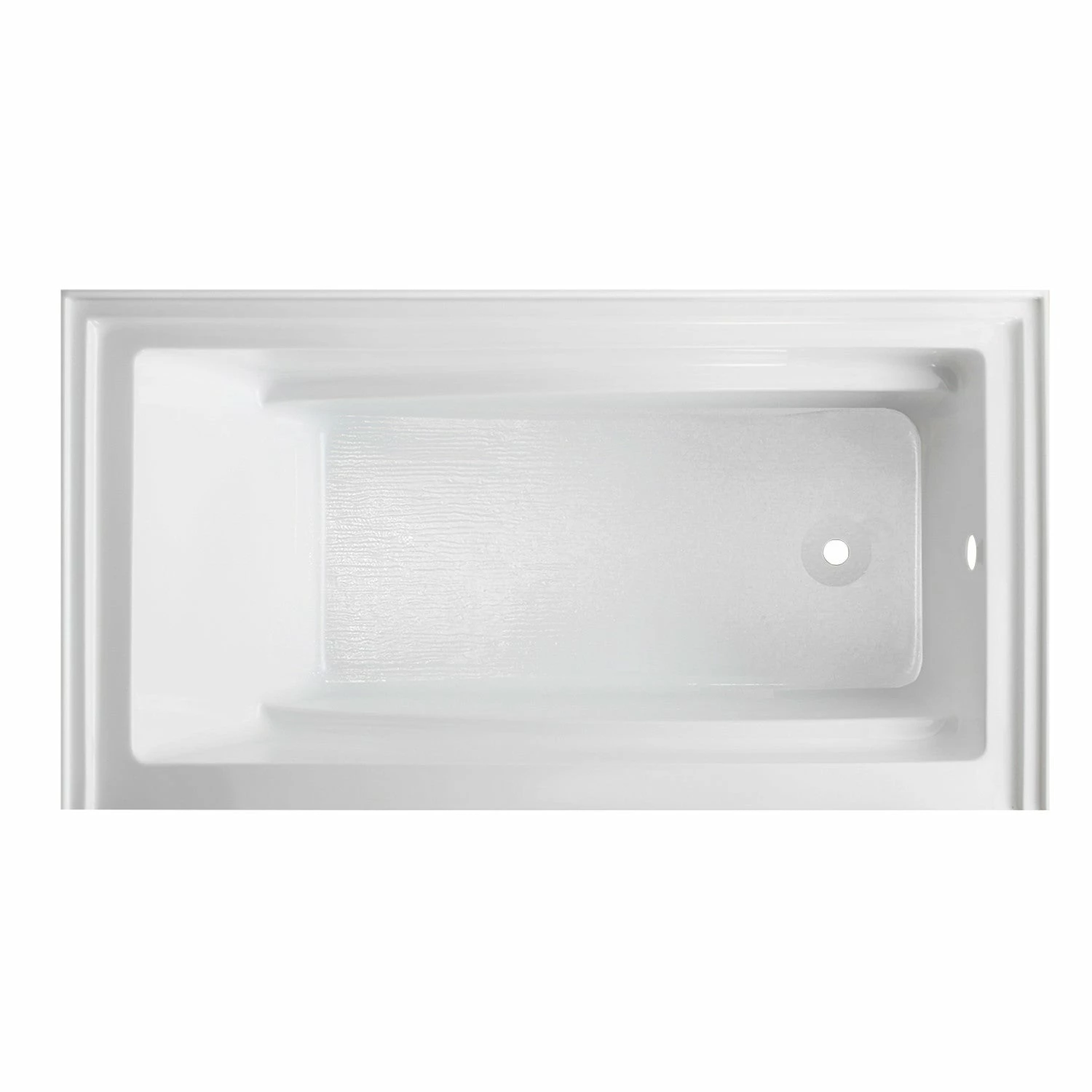 Oriel VTAM6032R22B 60-Inch Anti-Skid Acrylic Alcove Tub With Right Hand Drain Hole, White