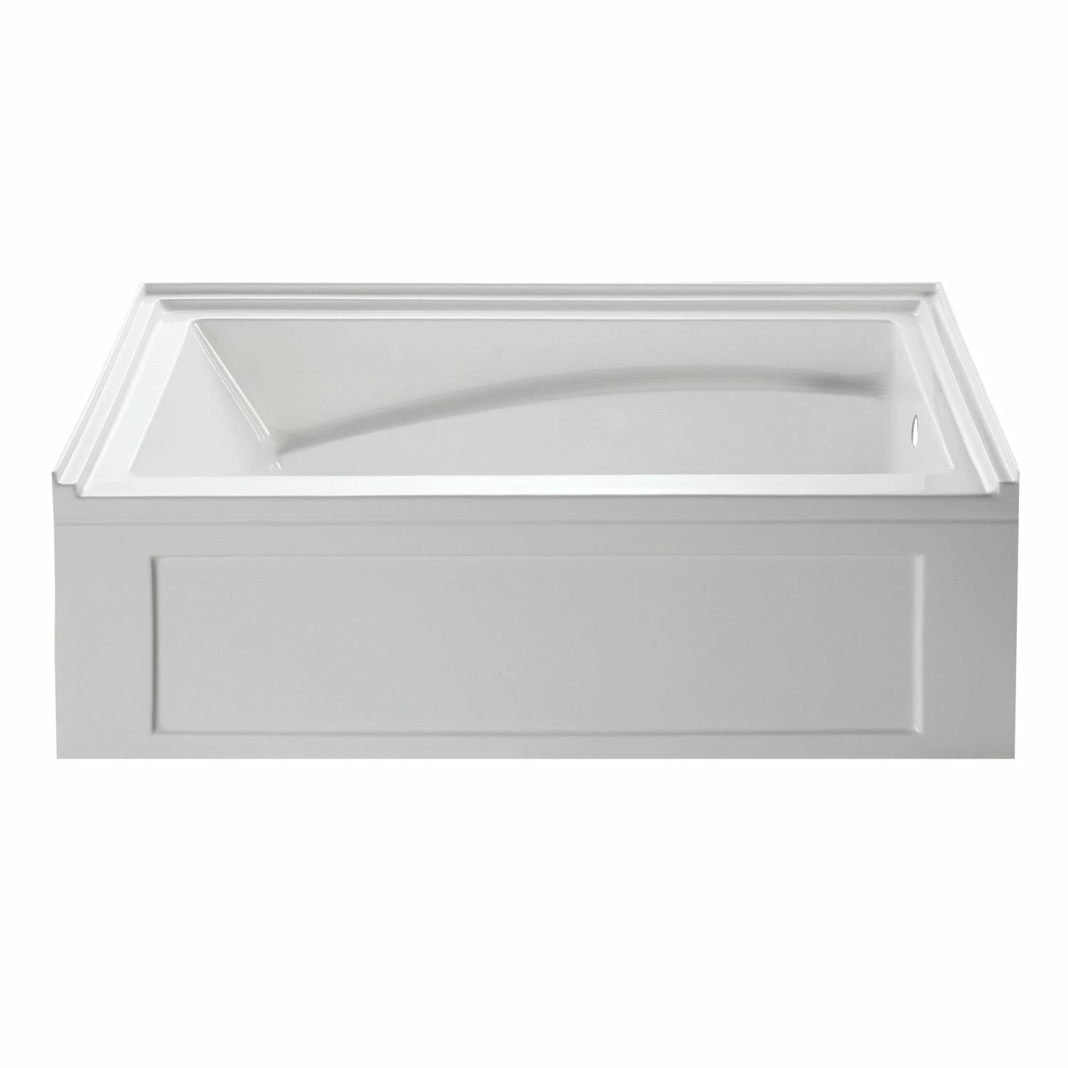Oriel VTAM6032R22B 60-Inch Anti-Skid Acrylic Alcove Tub With Right Hand Drain Hole, White - Image 2