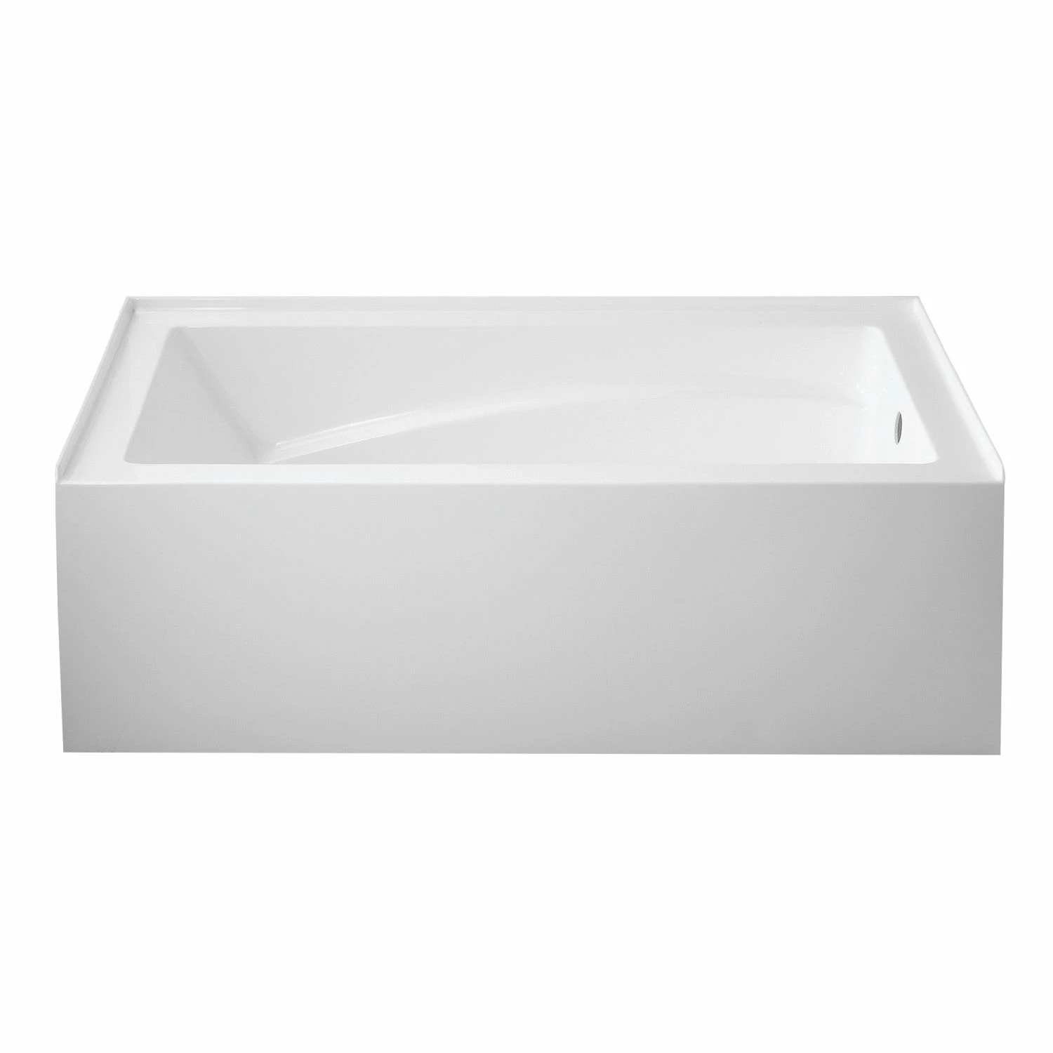 Oriel VTAM6032R22D 60-Inch Anti-Skid Acrylic Alcove Tub With Right Hand Drain Hole, White - Image 2