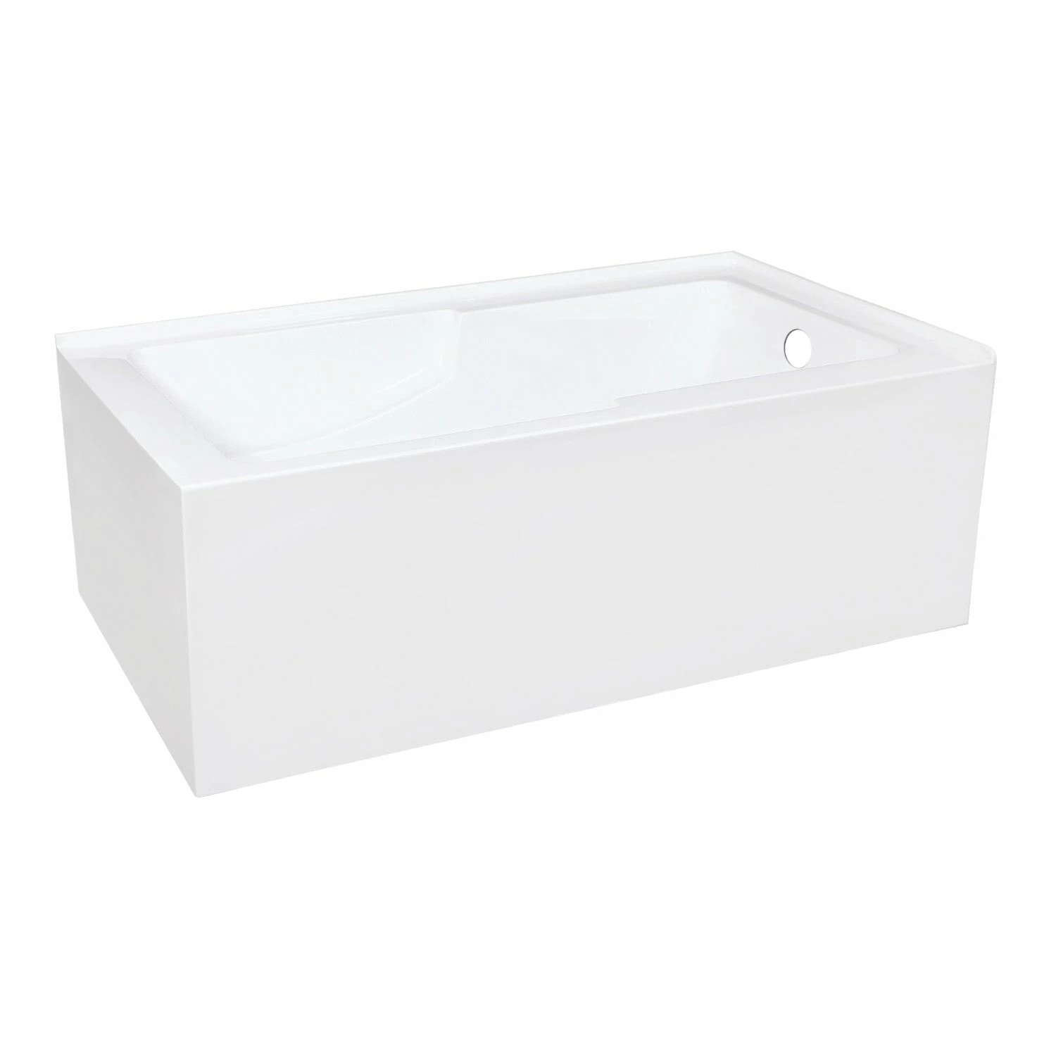 Aqua Eden VTAM6032R22S 60-Inch Acrylic Alcove Tub With Right Hand Drain Hole, White