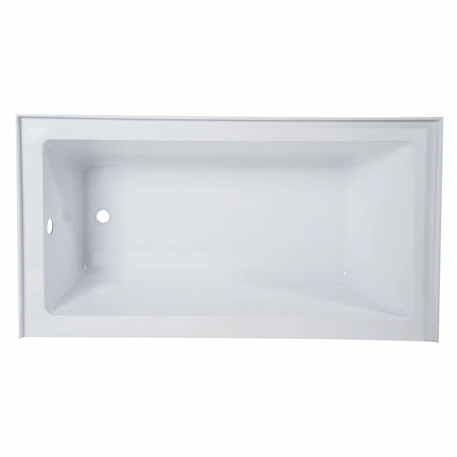 Aqua Eden VTAP543022L 54-Inch Acrylic Alcove Tub With Left Hand Drain Hole, White