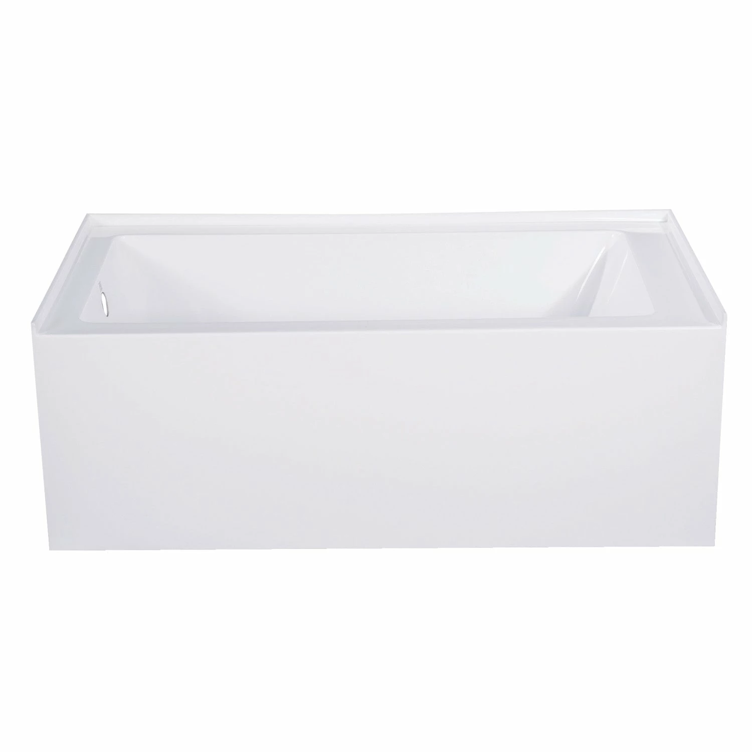 Aqua Eden VTAP543022L 54-Inch Acrylic Alcove Tub With Left Hand Drain Hole, White - Image 2