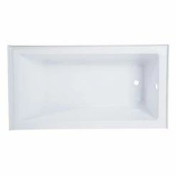 Aqua Eden VTAP543022R 54-Inch Acrylic Alcove Tub With Right Hand Drain Hole, White