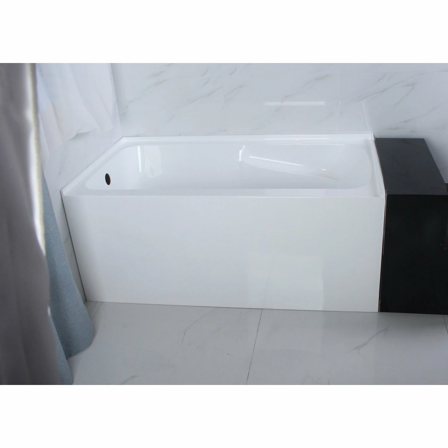 Aqua Eden VTAP543023L 54-Inch Acrylic Alcove Tub With Arm Rest And Left Hand Drain Hole, White - Image 2