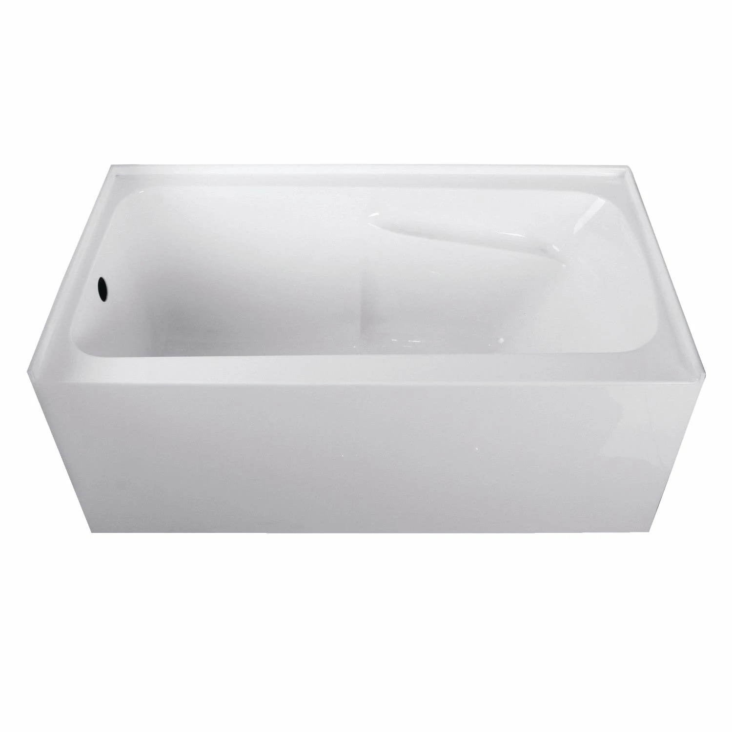 Aqua Eden VTAP543023L 54-Inch Acrylic Alcove Tub With Arm Rest And Left Hand Drain Hole, White - Image 3