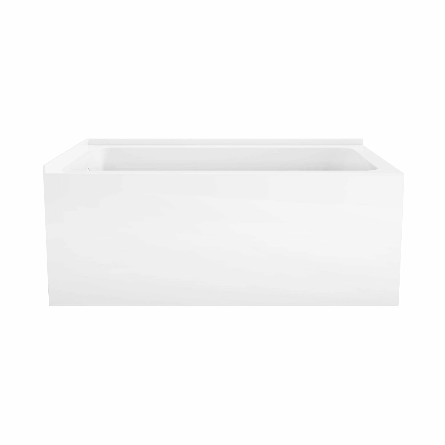 Aqua Eden VTAP5430L22TS 54-Inch Acrylic Alcove Tub With Left Hand Drain Hole, White - Image 5