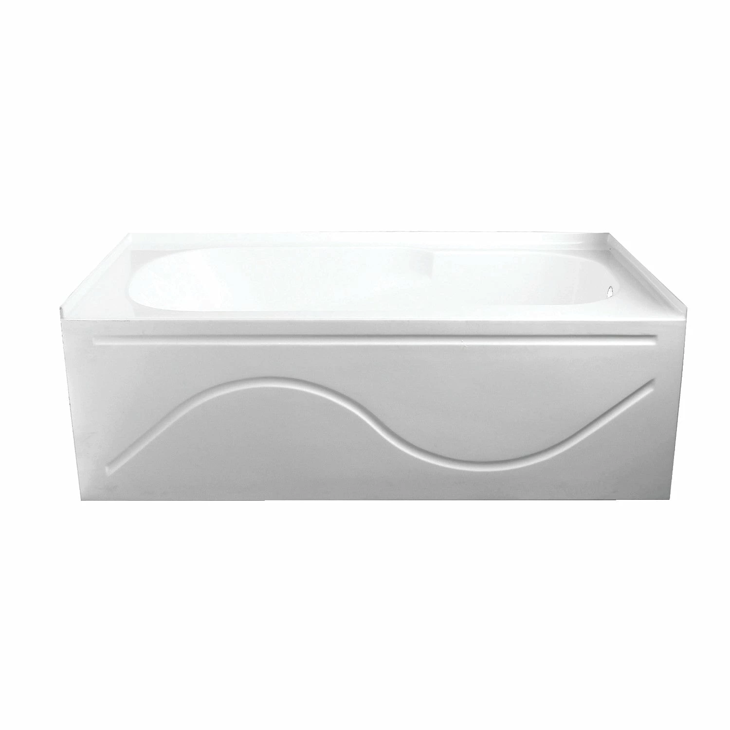 Aqua Eden VTAP603216R 60-Inch Acrylic Anti-Skid Alcove Tub With Right Hand Drain Hole, White - Image 4