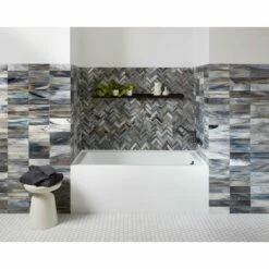 Aqua Eden VTAP603222R 60-Inch Acrylic Alcove Tub With Right Hand Drain Hole, White