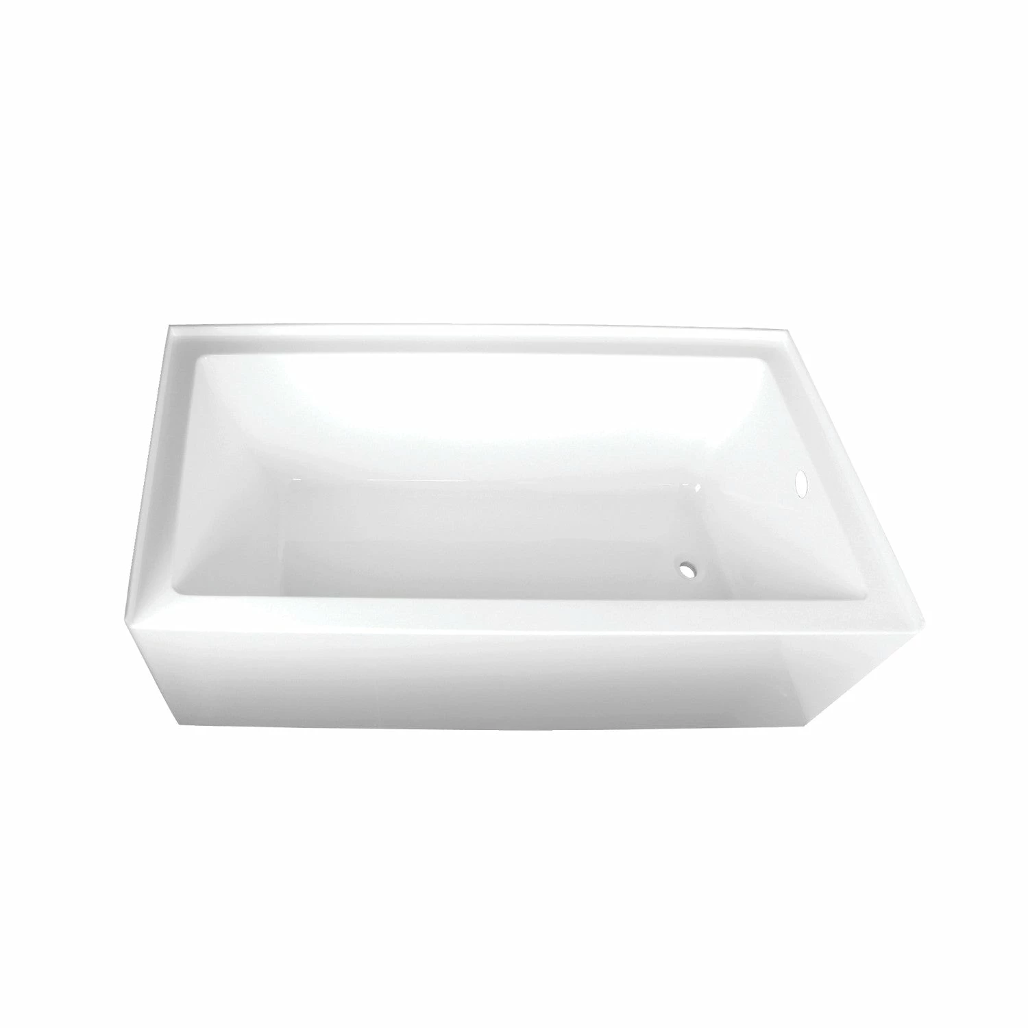 Aqua Eden VTAP603222R 60-Inch Acrylic Alcove Tub With Right Hand Drain Hole, White - Image 2